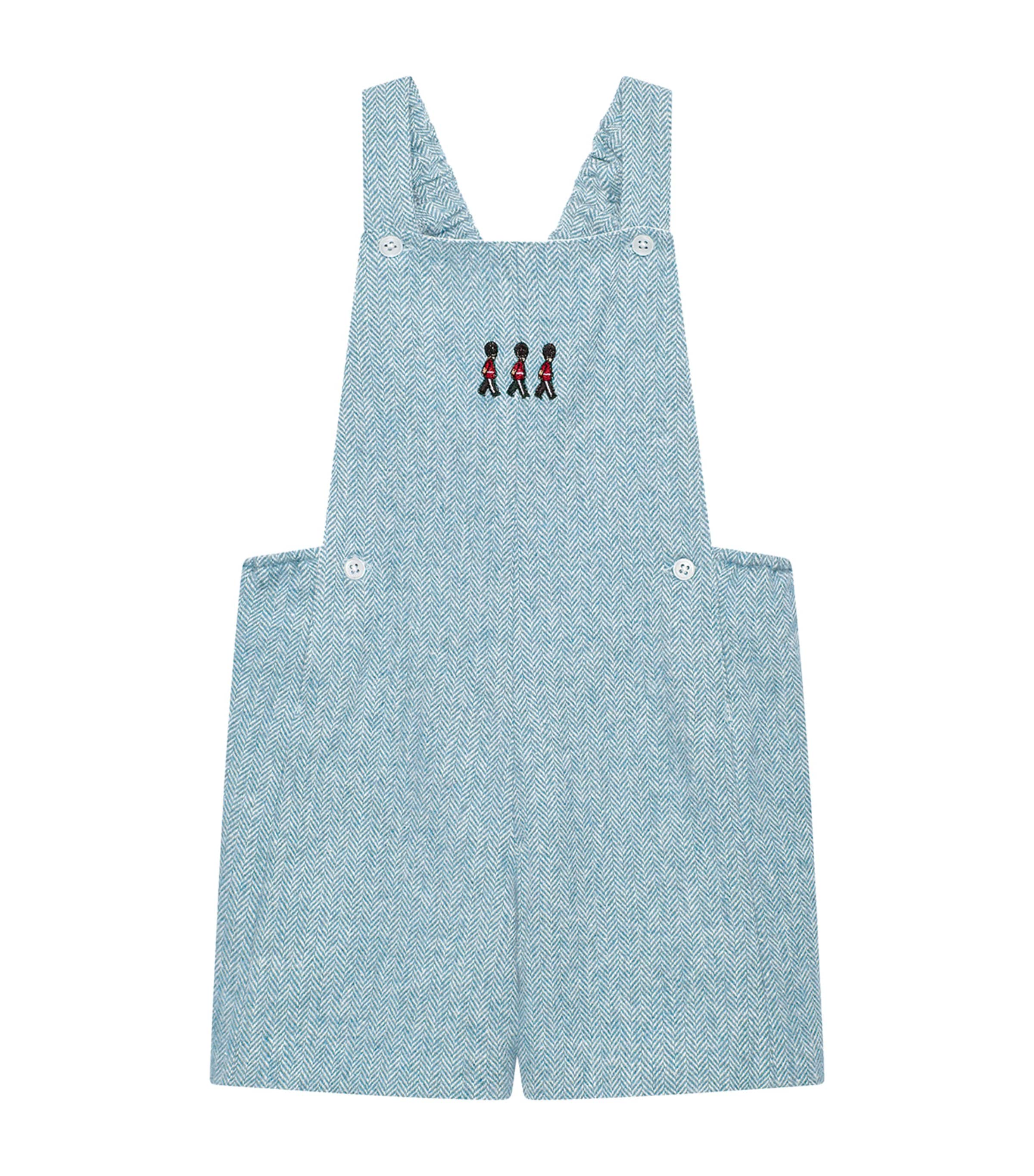 Guardsmen Alfie Romper (3-26 Months) PALE BLUE HERRINGBON Image 1
