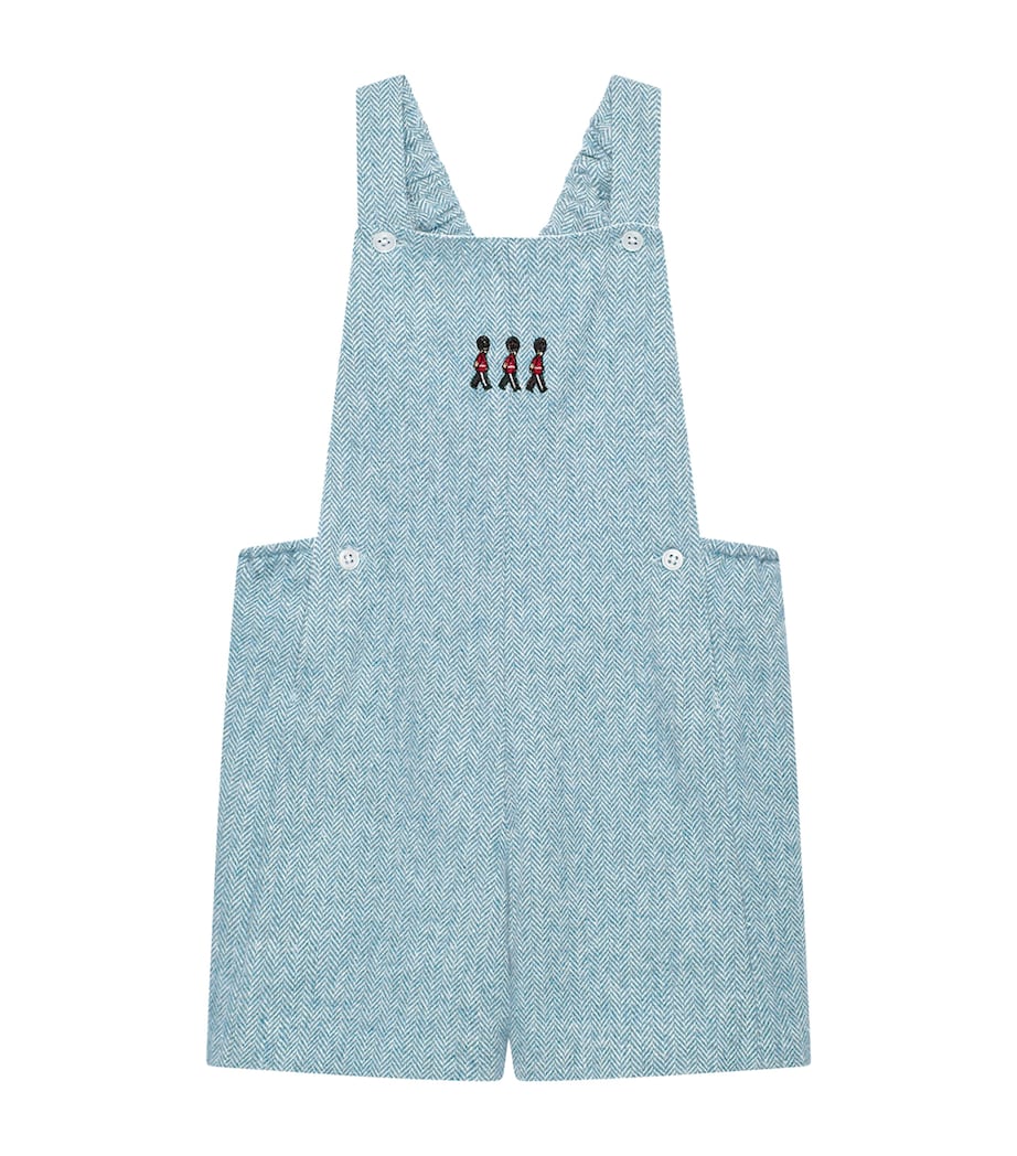 Guardsmen Alfie Romper (3-26 Months) PALE BLUE HERRINGBON Image 1