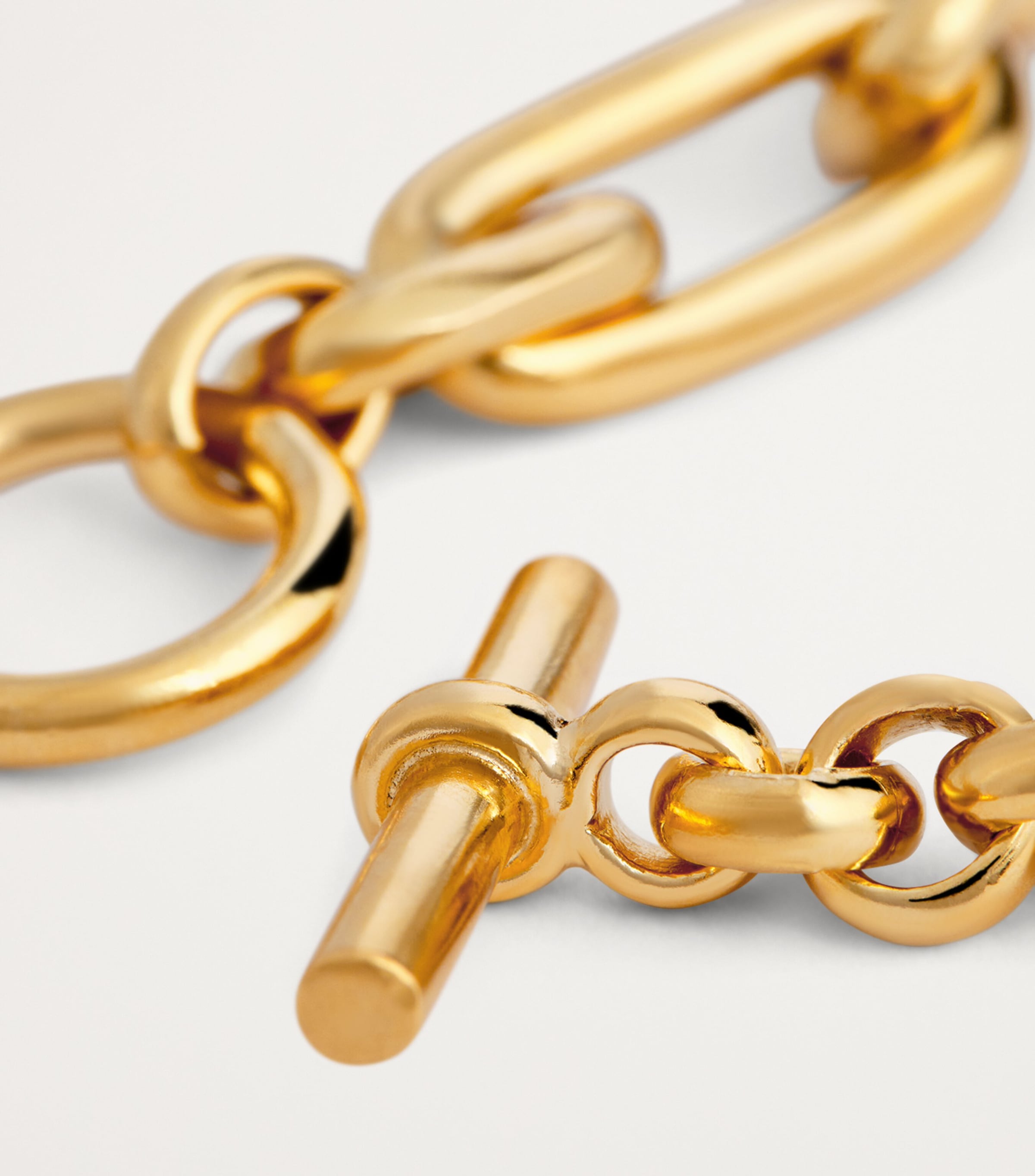 TILLY SVEAAS Gold-Plated T-Bar Watch Chain Necklace Gold Image 5