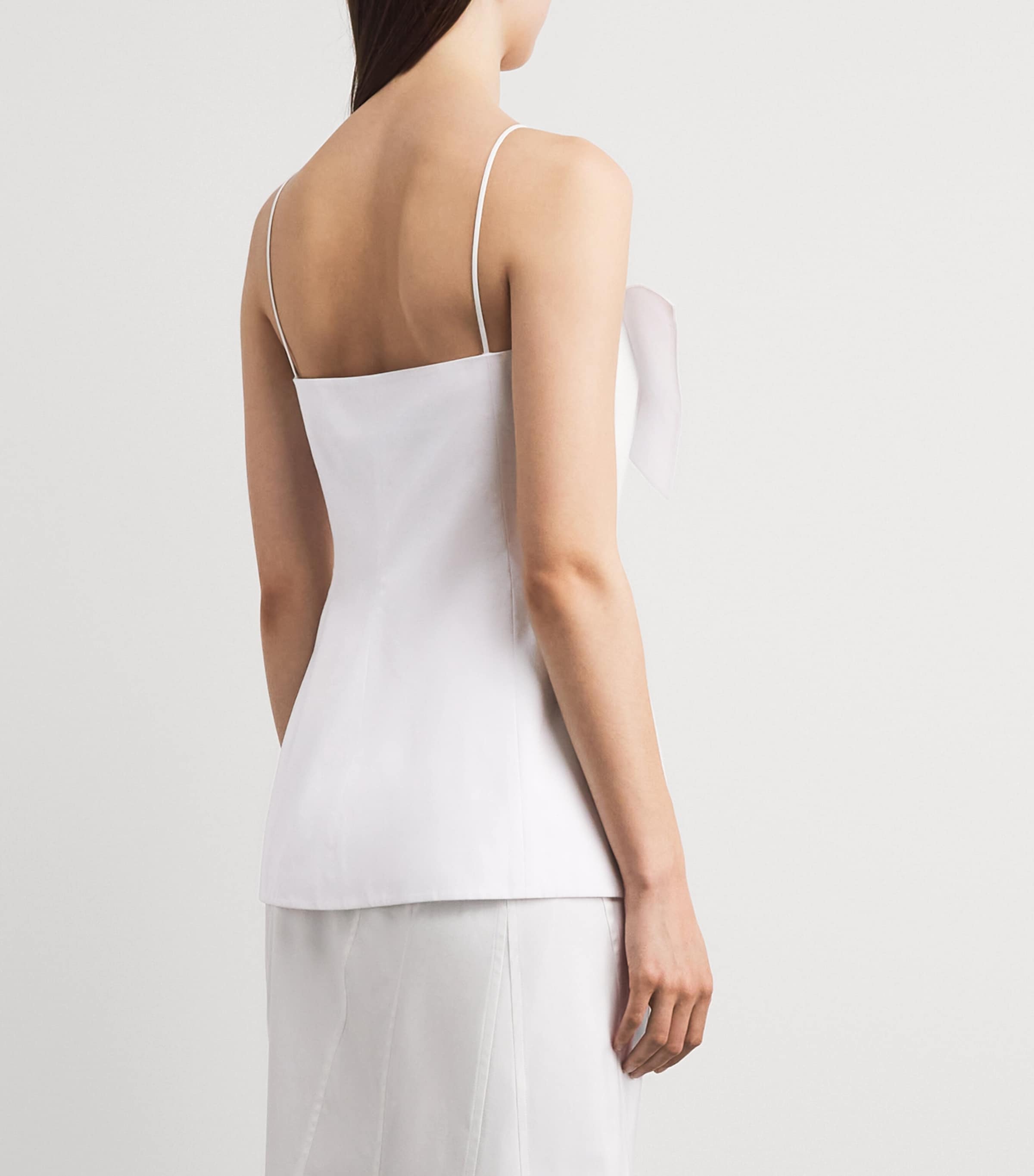 FFORME Womens Cotton Folded Eilwen Top White Image 5