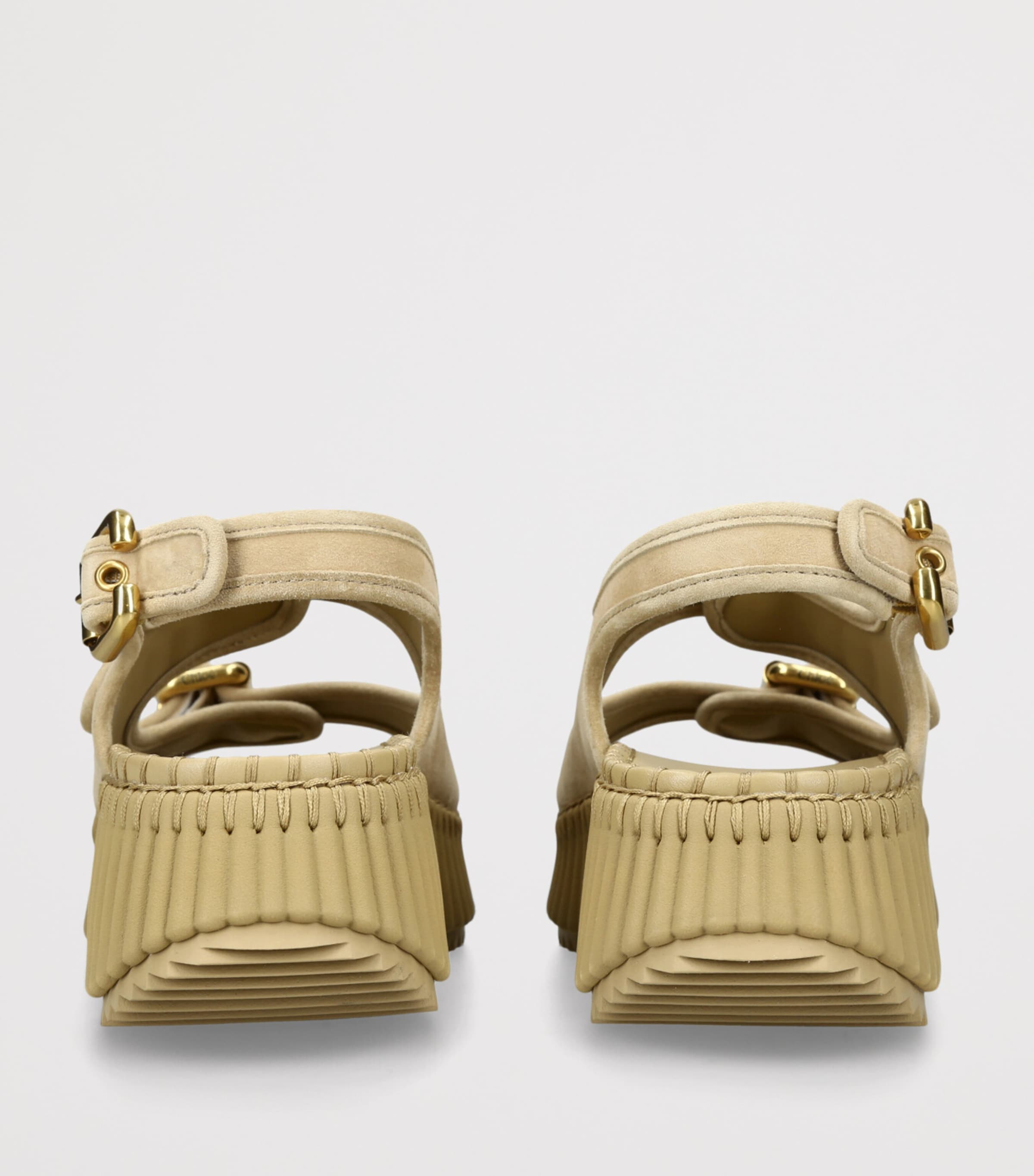 Suede Nama Platform Sandals 60 GOLD Image 2