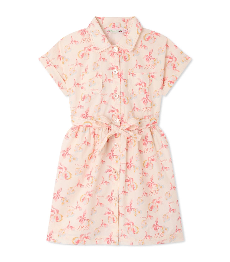 Bonpoint Printed Shirt Dress (4-8 Years) Im Ecru Image 1