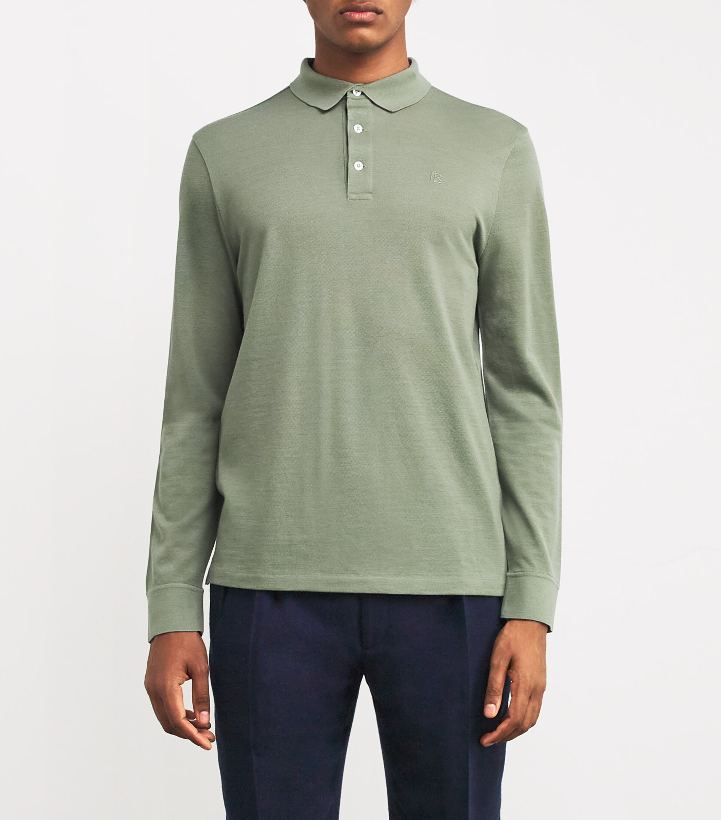 Wool Long-Sleeve Polo Shirt SEA SPRY Image 3