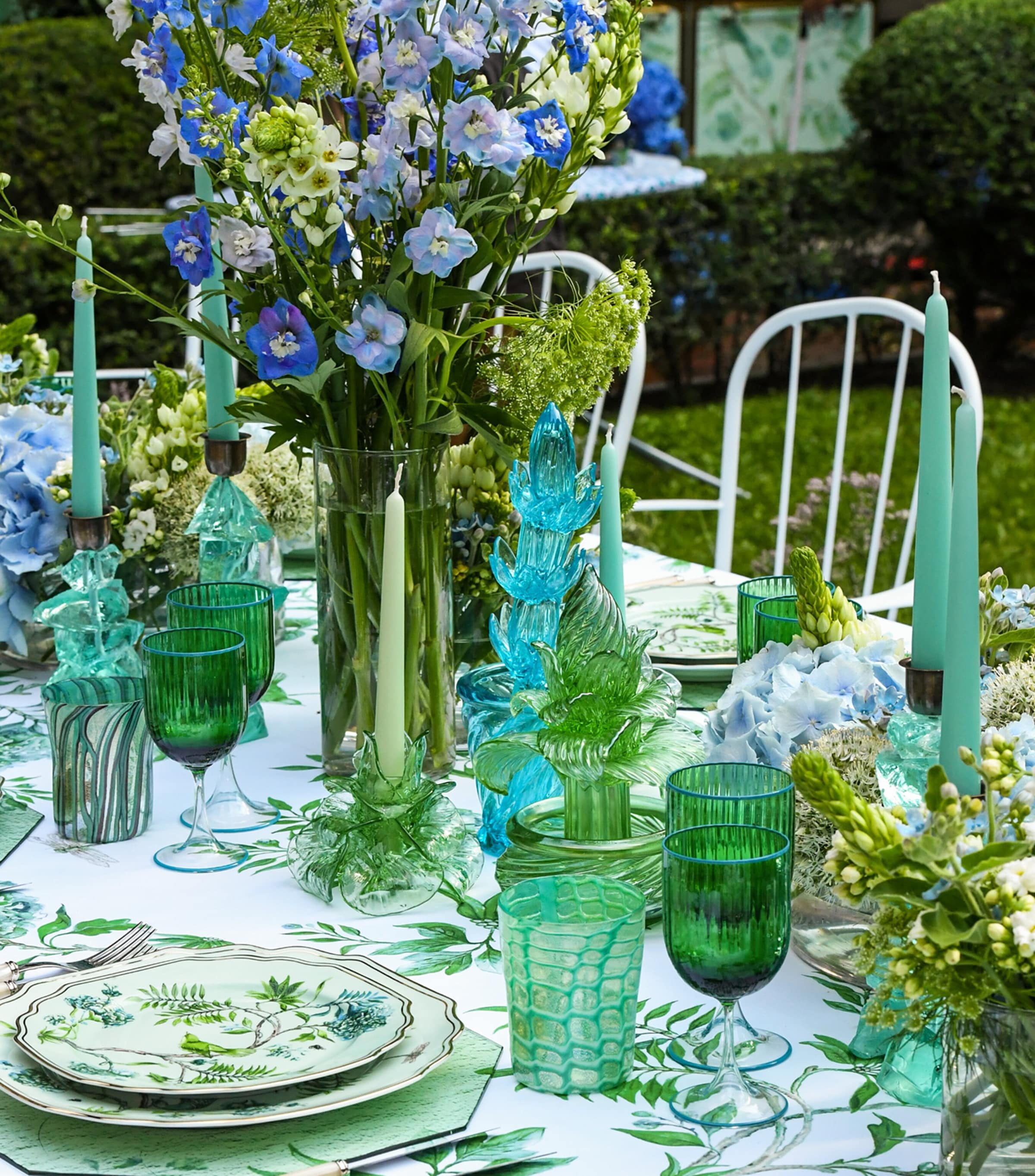 Set of 2 Secret Garden Dinner Plates (27cm) KELLY GREEN Image 6