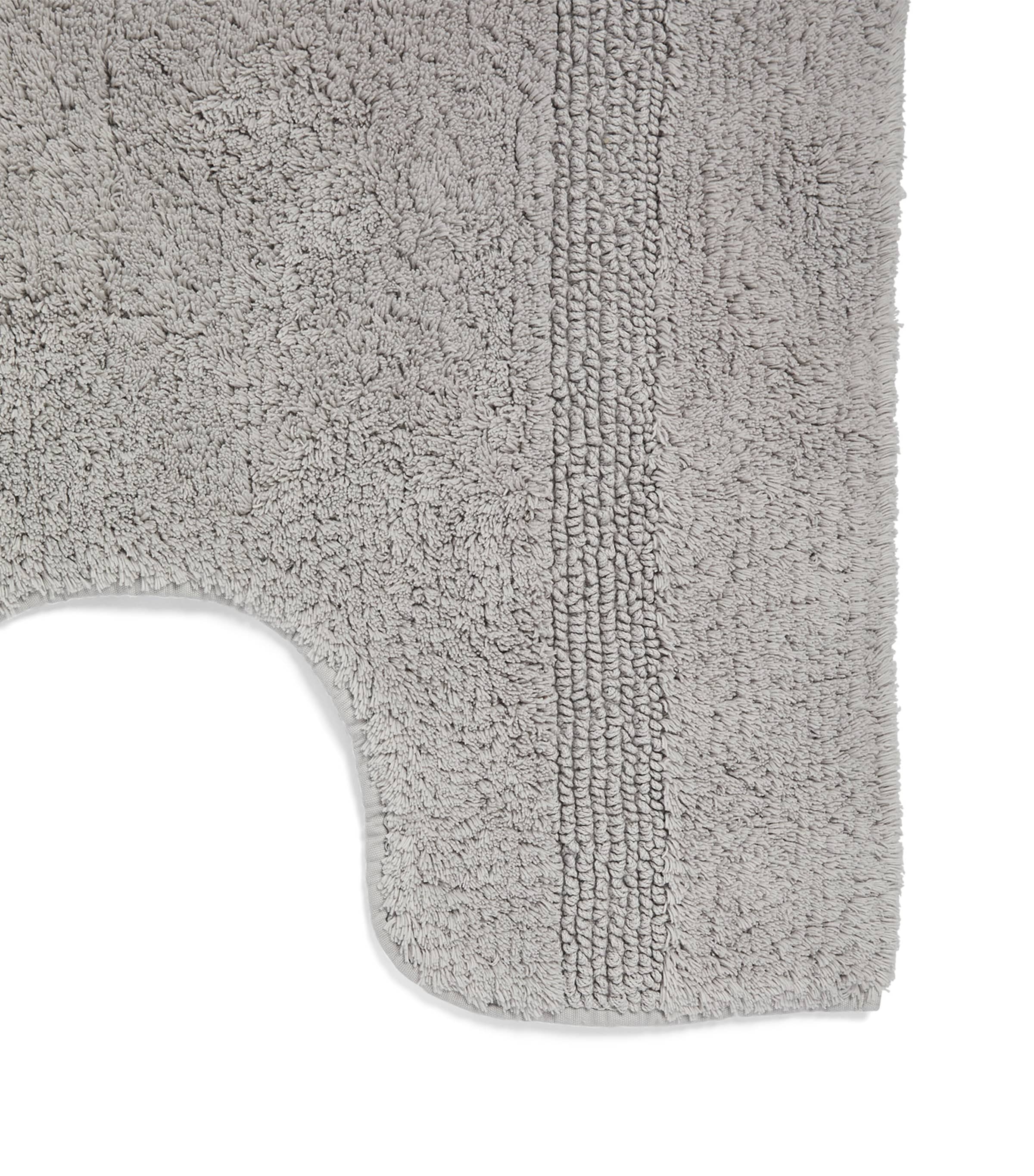 Cotton Reversible Pedestal Bath Mat (60cm x 60cm) PLATINUM Image 2