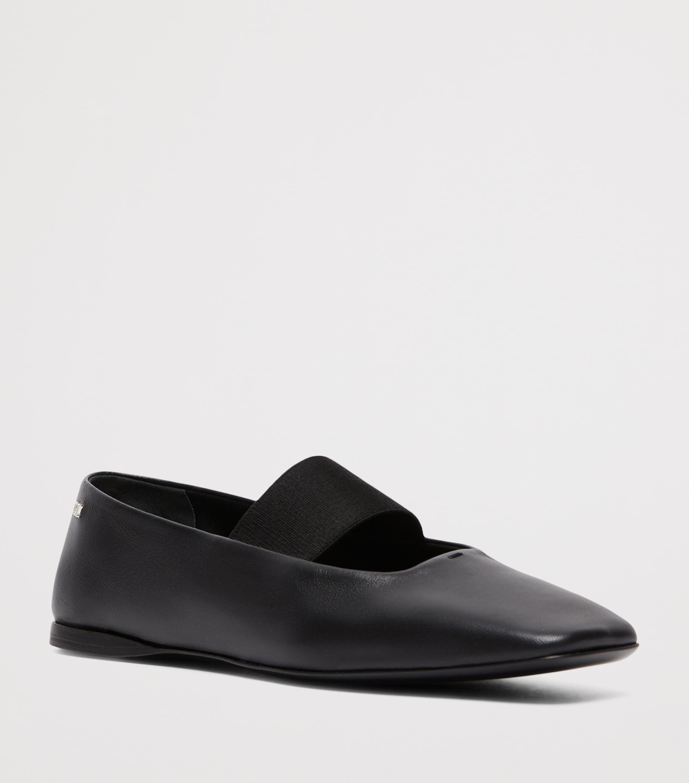 Max Mara Nappa Leather Ballet Flats Black Image 3