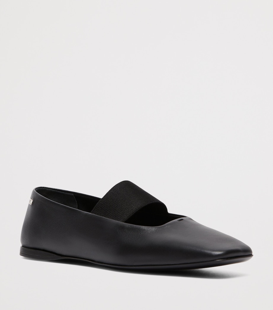 Max Mara Nappa Leather Ballet Flats Black Image 3