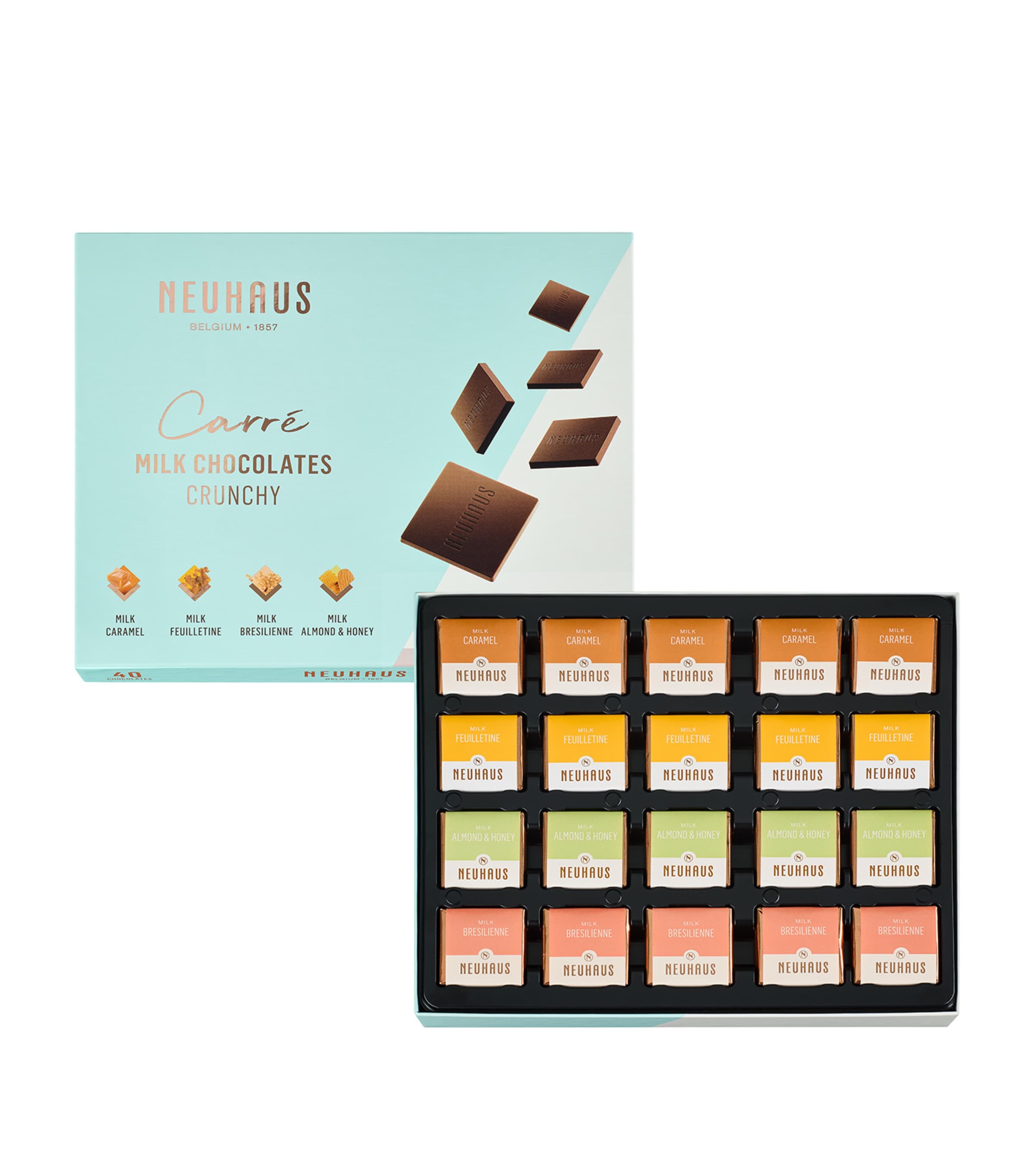 Carré Crunchy Milk Chocolate 40-Piece Selection Box (200g) NO COLOUR Image 2