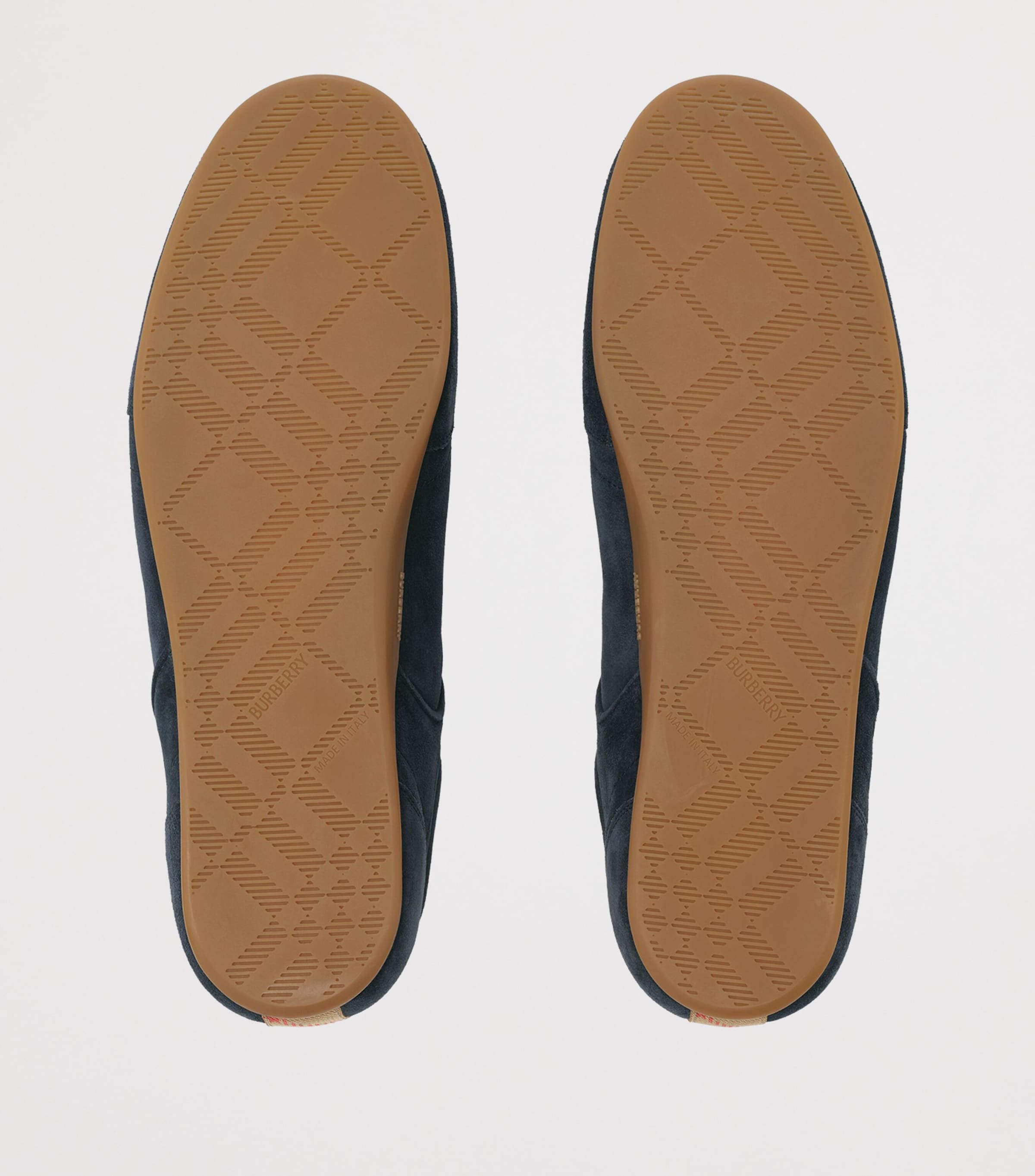 Burberry Suede Knight Runner Sneakers Storm Blue Image 5