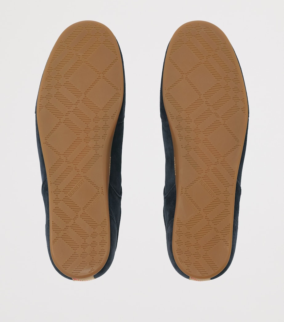 Burberry Suede Knight Runner Sneakers Storm Blue Image 5