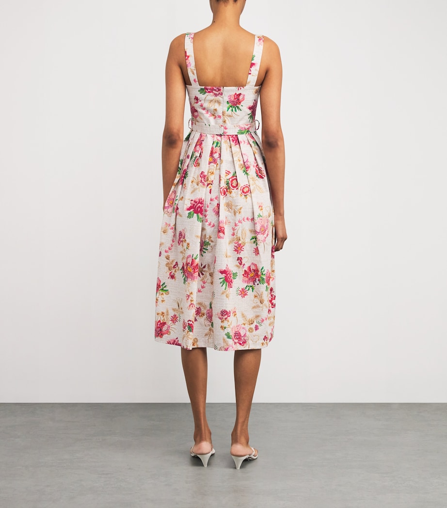 Belted Iris Midi Dress FARINIFERA AOP PINK Image 3
