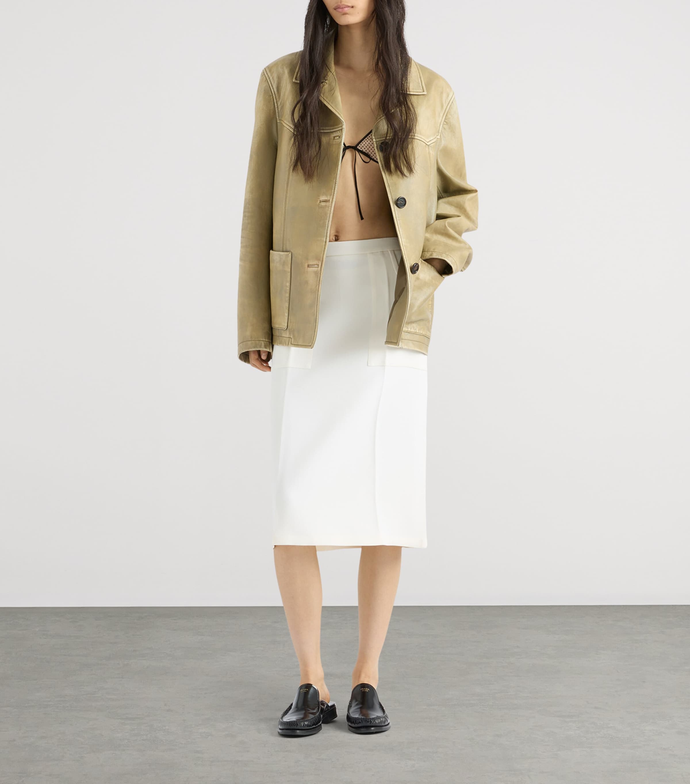 Prada Womens Nappa Leather Jacket Image 2