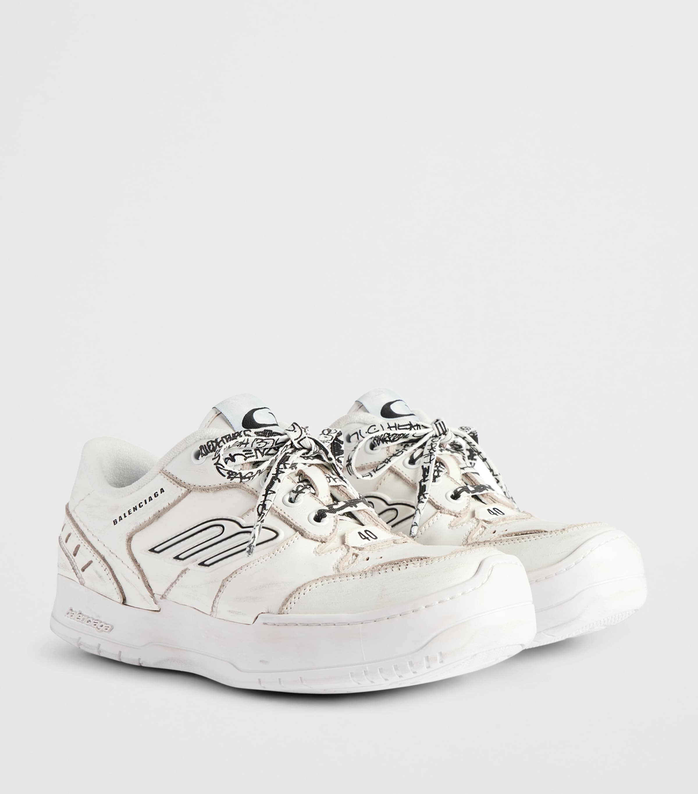 Leather Hamptons Platform Sneakers 9000 Image 3