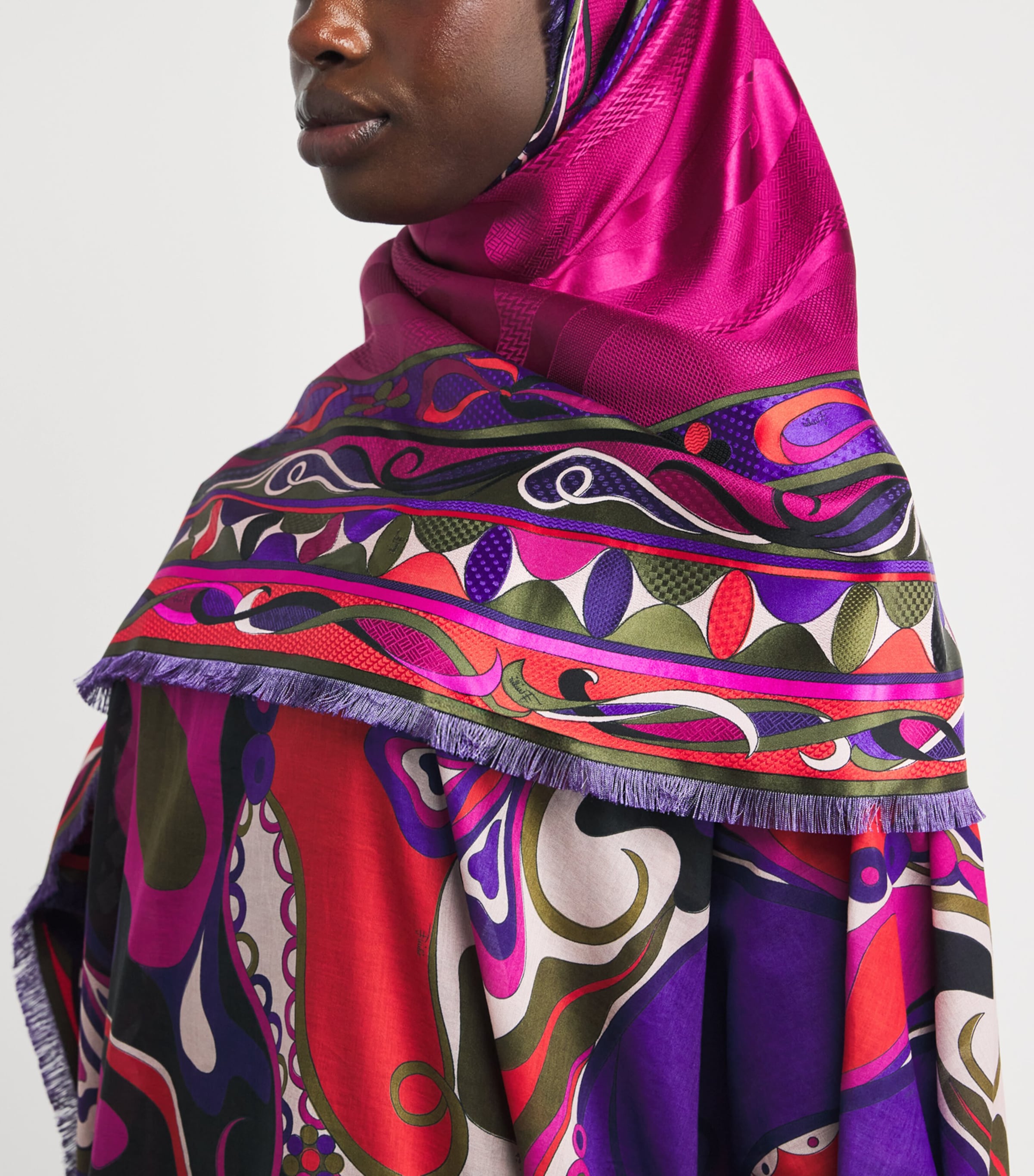 Silk Printed Hijab 2/MULTICOLOR Image 2