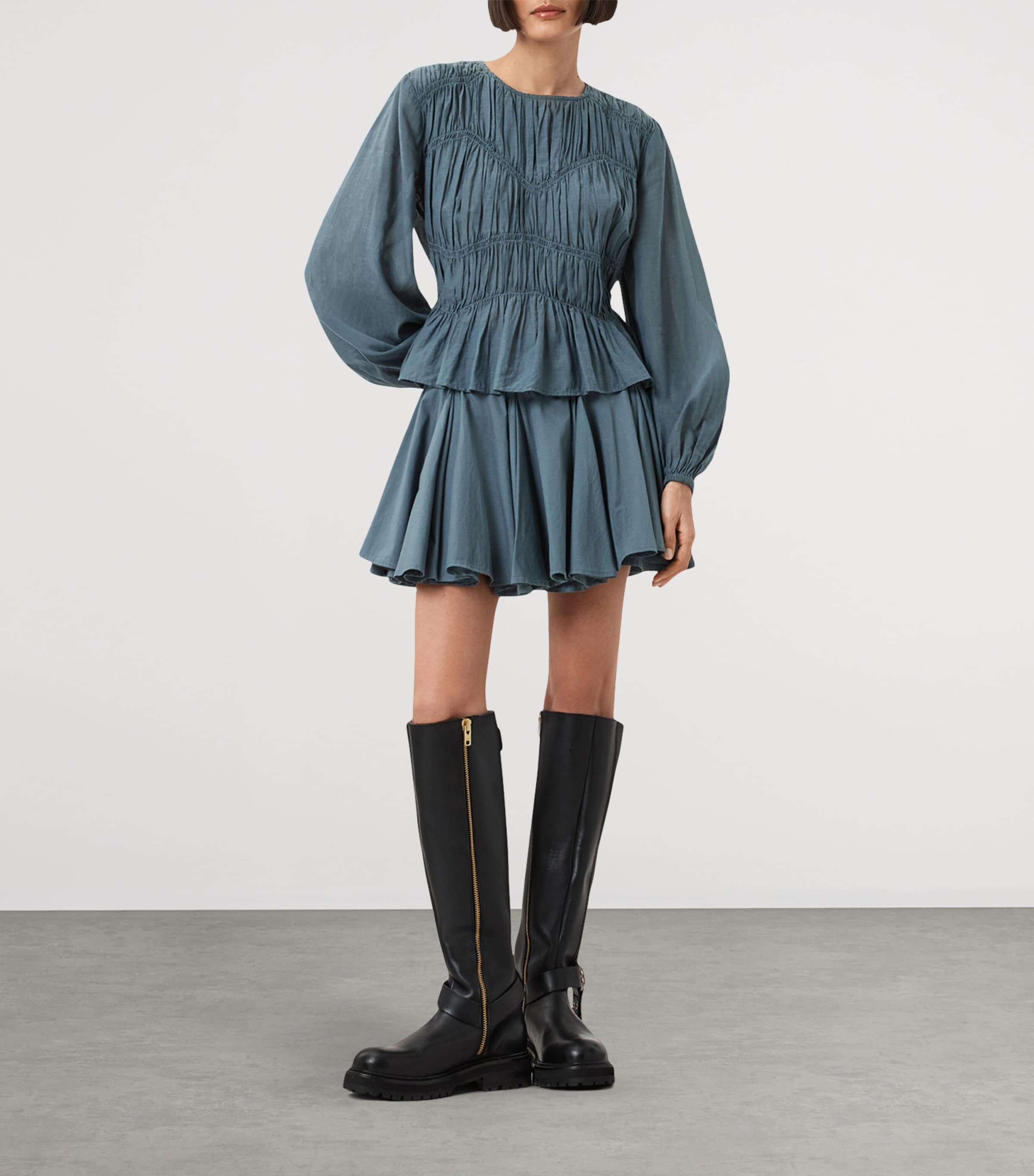 Gathered Melani Blouse DARK SLATE BLUE Image 4