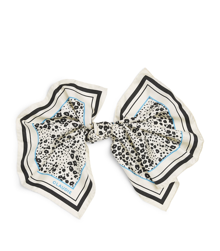 Silk Printed Square Scarf DUAL-COLOR Image 1