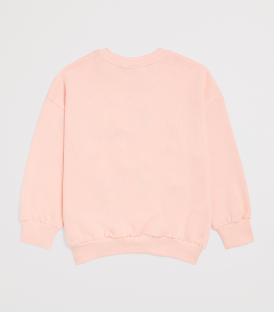 Mini Rodini Organic Cotton Heart in Shoes Chenille Sweatshirt (3-11 Years) Image 2