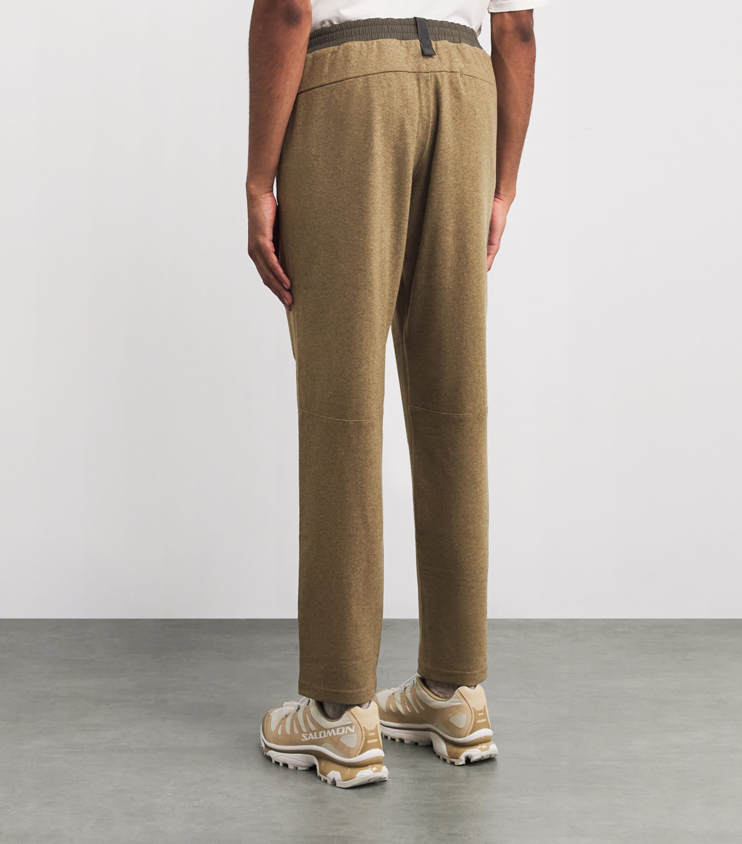 Wool-Cashmere Jersey Trousers BRONZE OLIVE Y51 Image 4