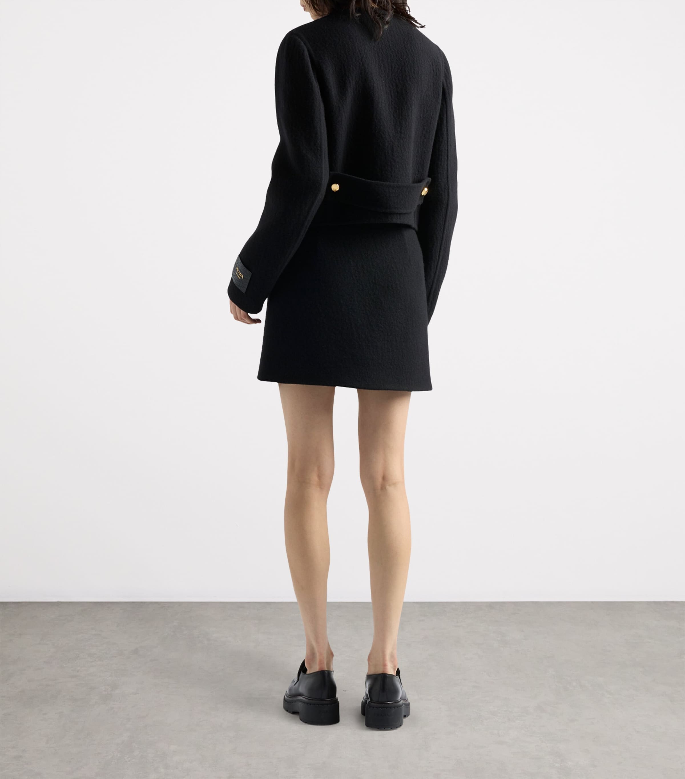 Wool-Blend Double-Breasted Jacket F0002 Image 5