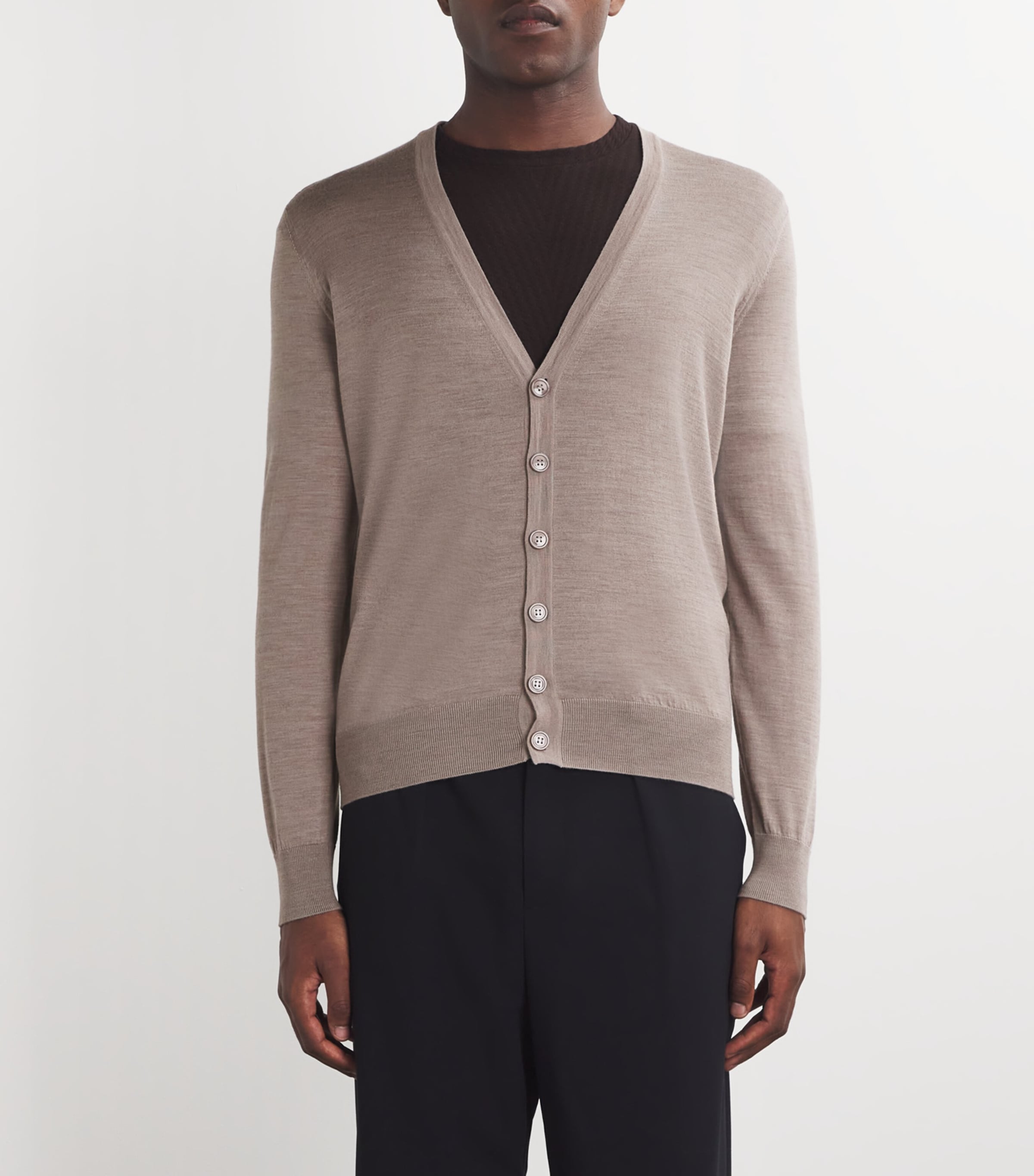 Giorgio Armani Virgin Wool Cardigan | Harrods UK