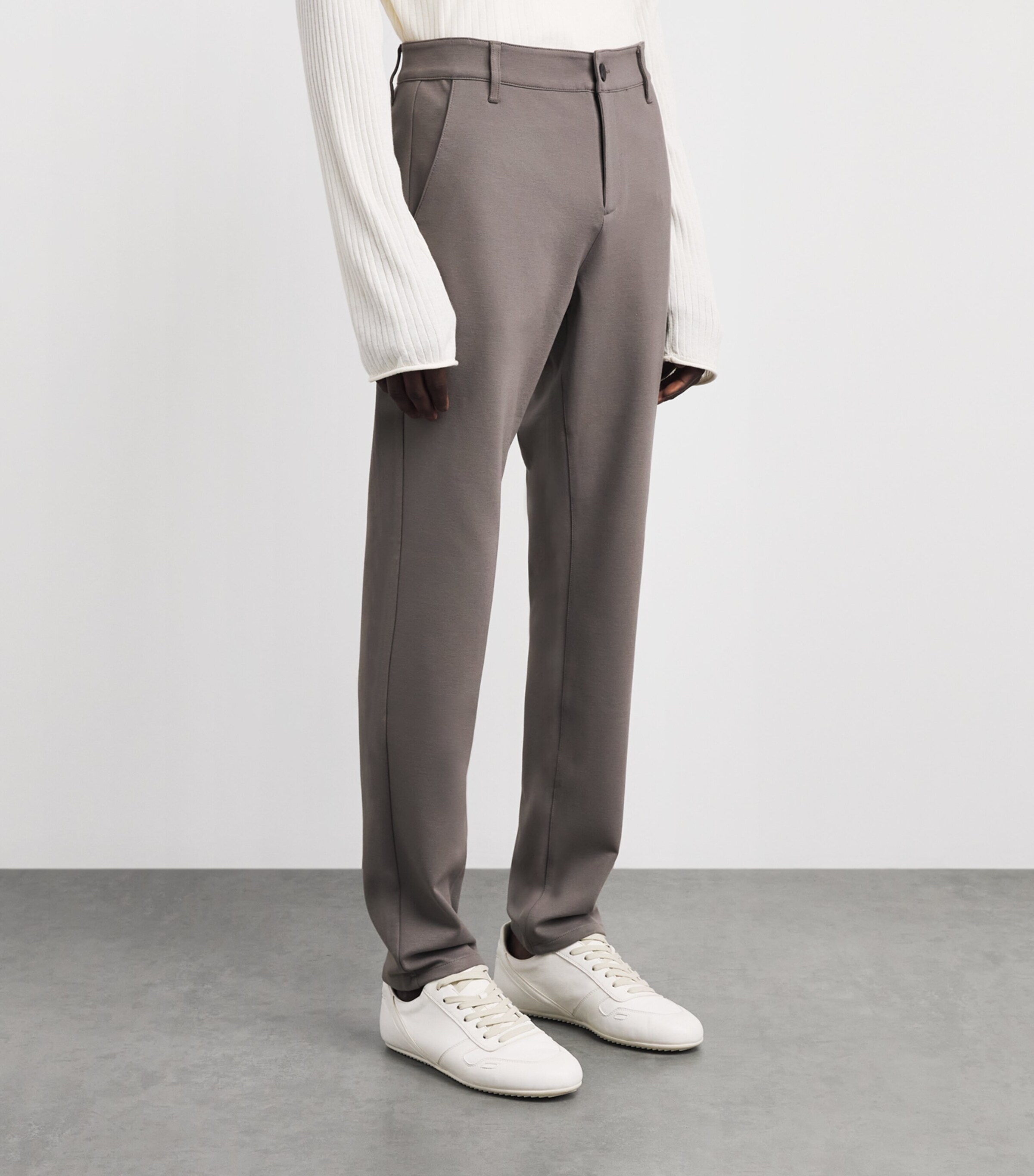 PAIGE Mens Stafford Trousers Dark Taupe Image 10