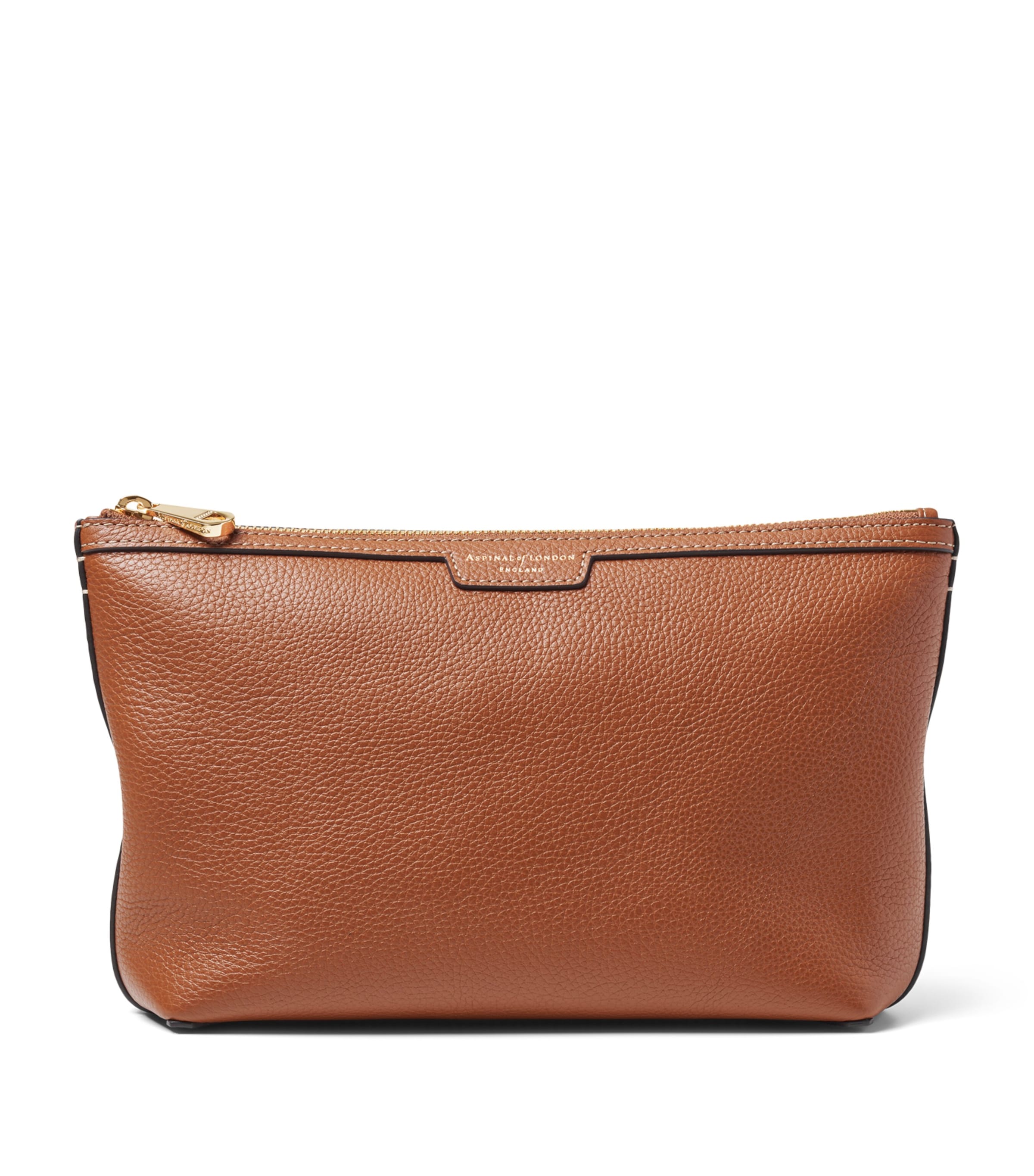 Aspinal Of London Leather Hudson Toiletry Bag Tan Image 1