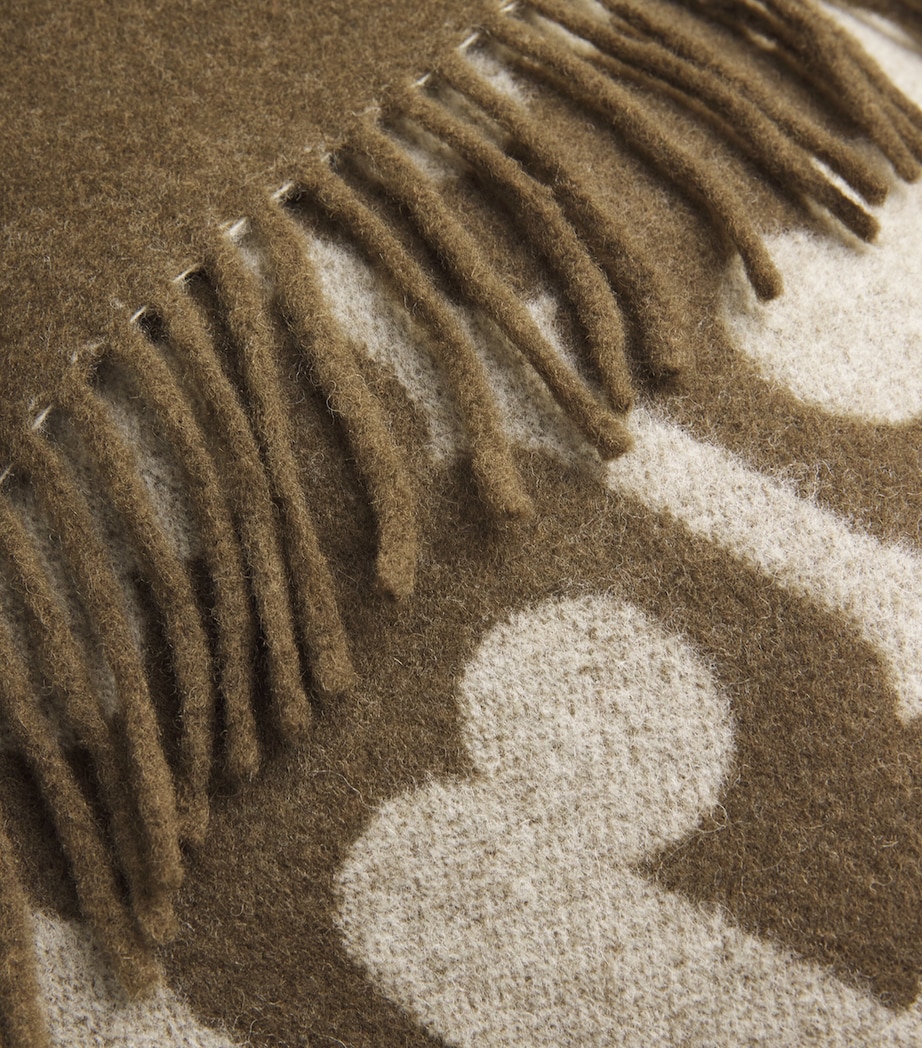 Tory Burch Womens Wool Stripe Logo Cape Brown Image 6