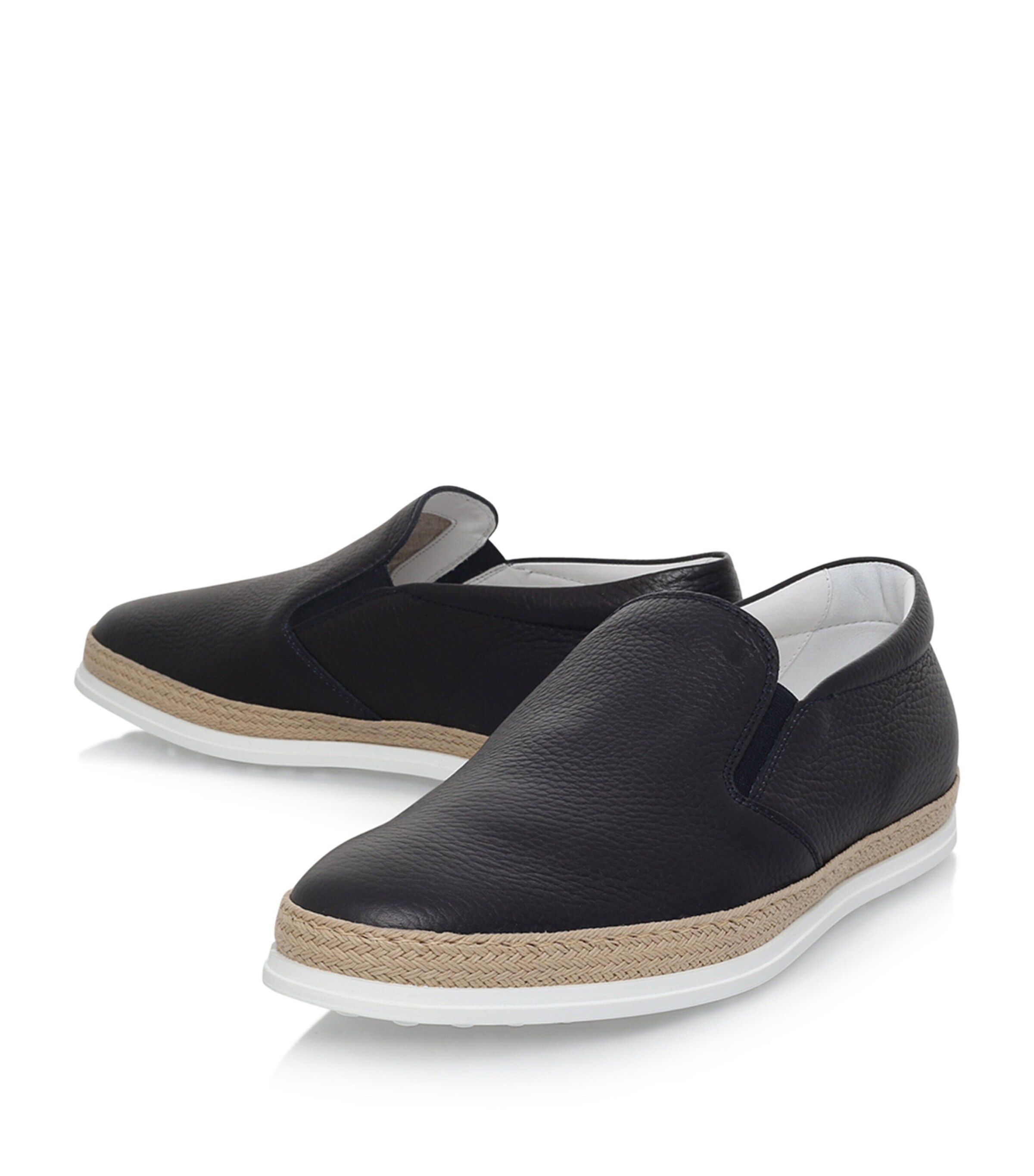 Tod's Raffia Skate Shoes Navy Image 4