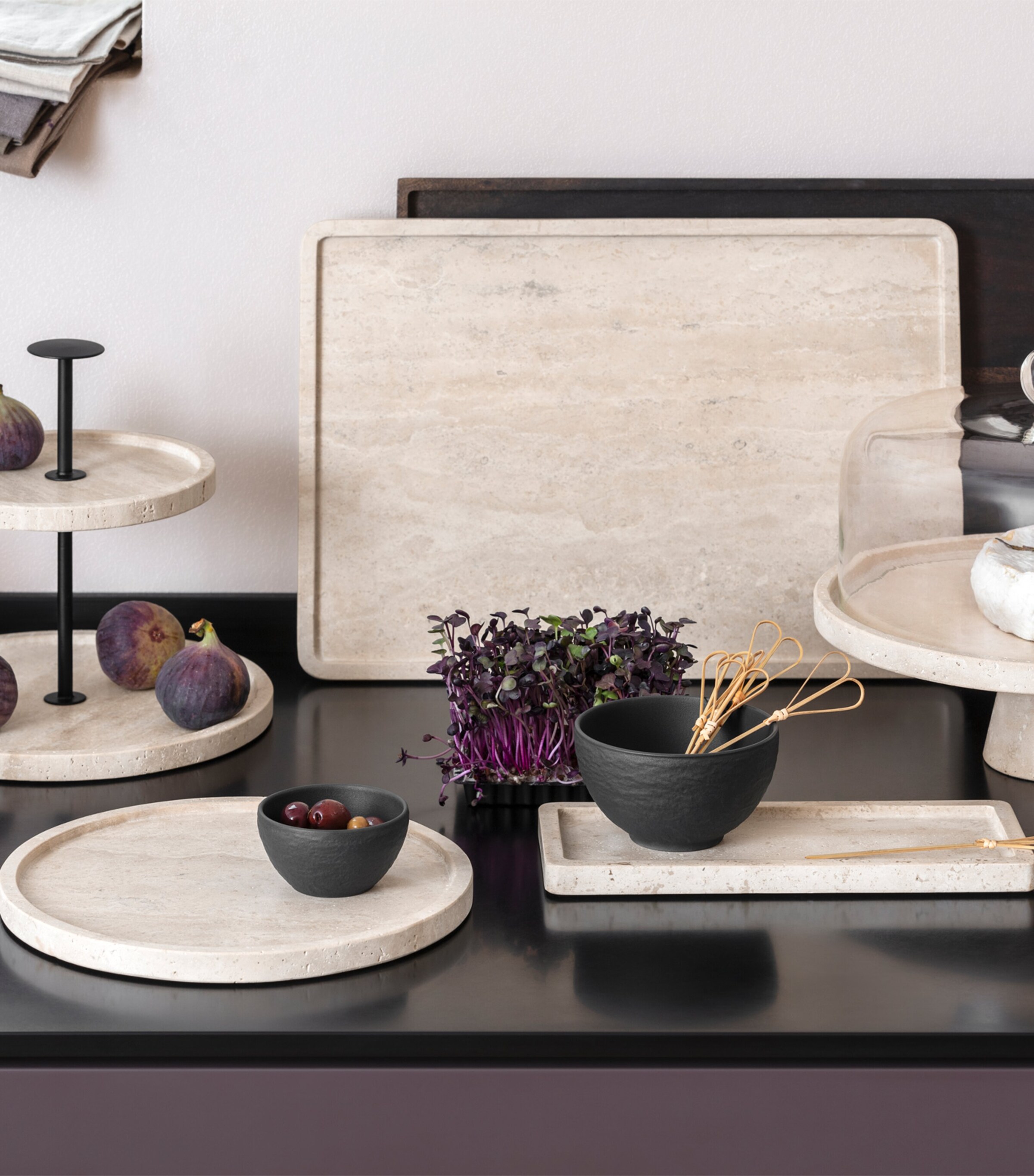 Villeroy & Boch Earthenware Manufacture Travertine Serving Platter (25.5cm) Beige Image 4