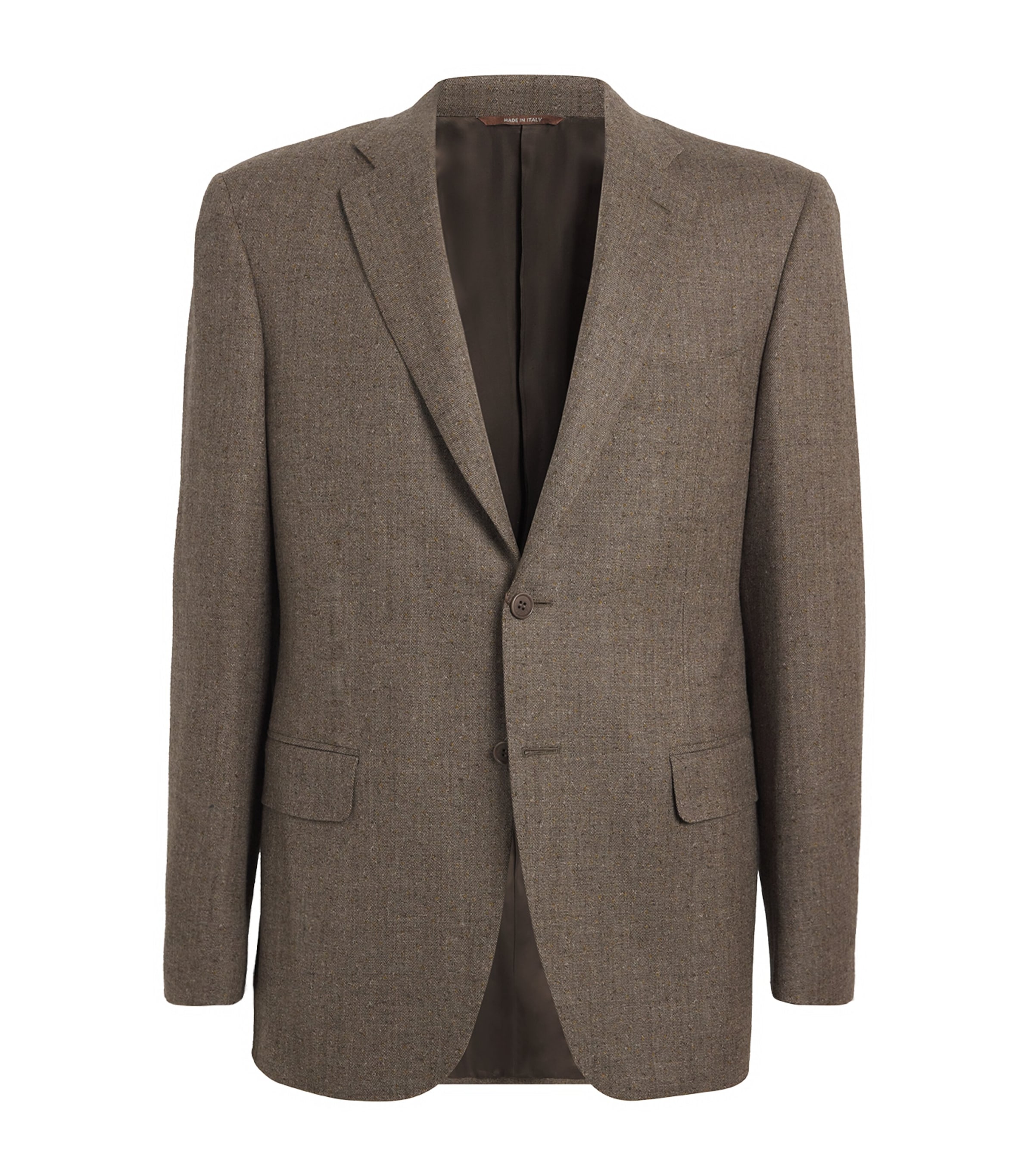 Canali Checked Single-breasted Blazer In Brown