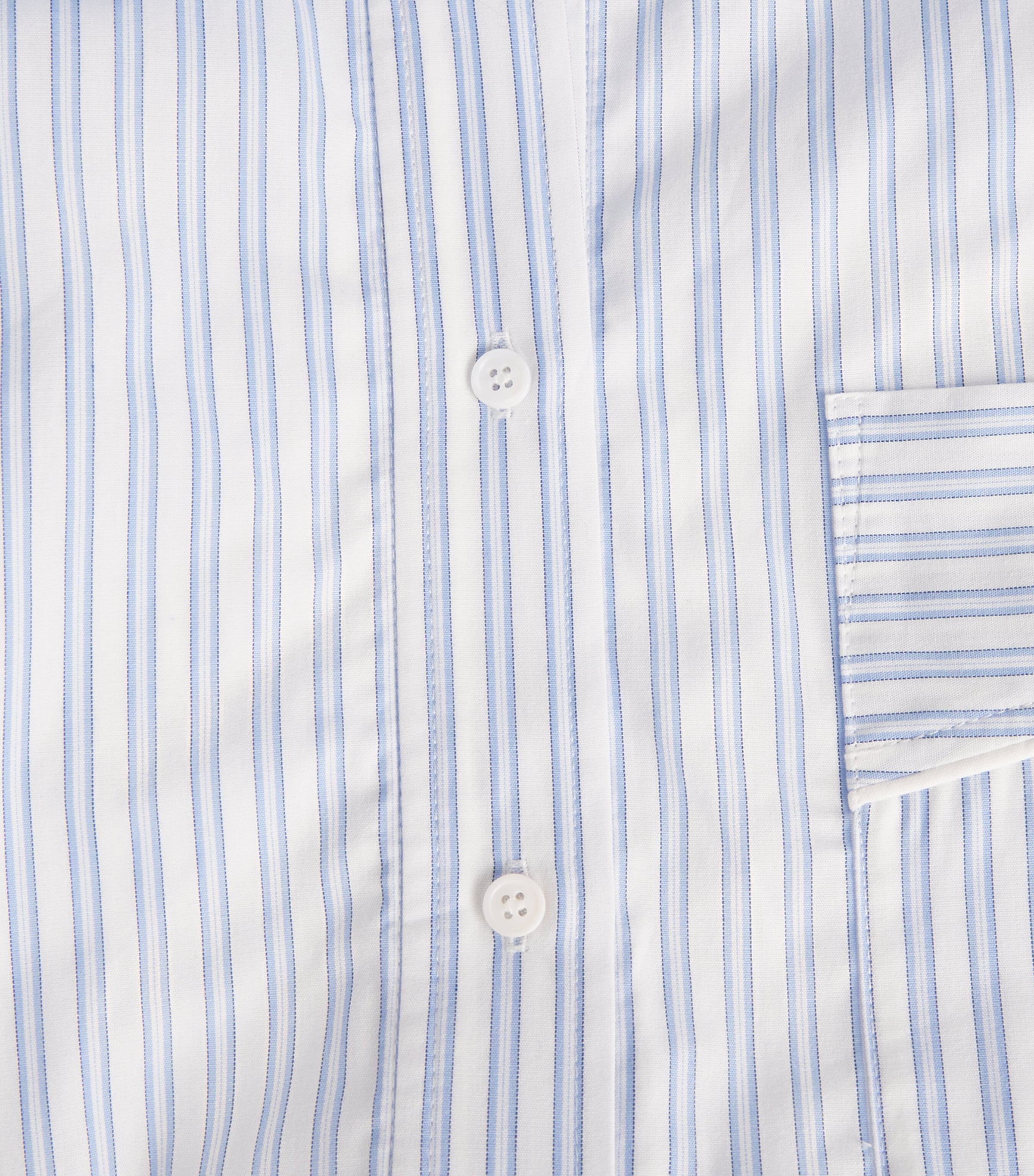Sandro Paris Womens Cotton Stripe Cropped Shirt Blu / White Image 6