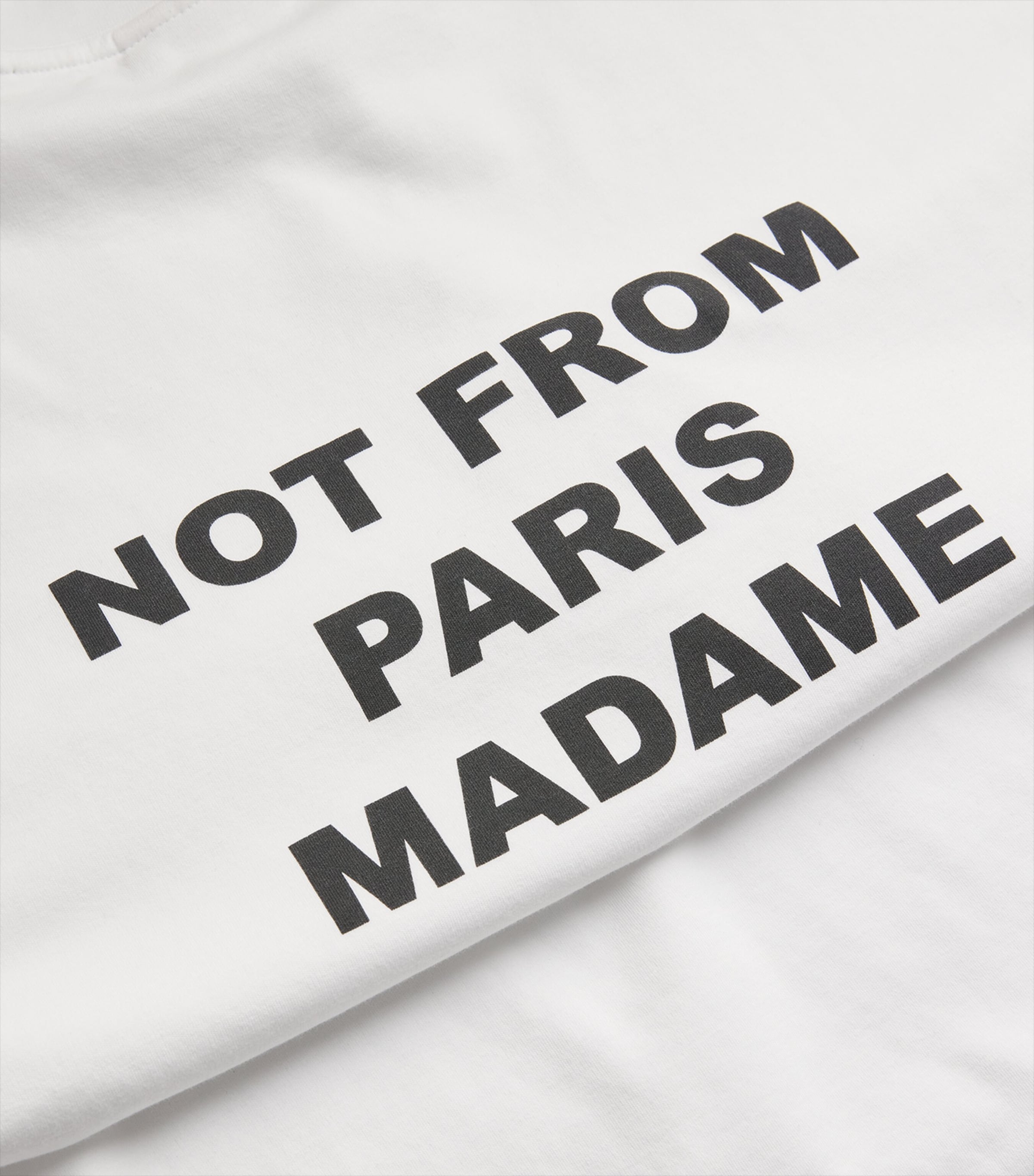 Drôle de Monsieur Mens Cotton Slogan T-Shirt Optic White Image 5