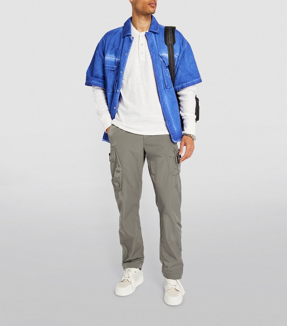 Cotton Henley T-Shirt WHITE Image 6