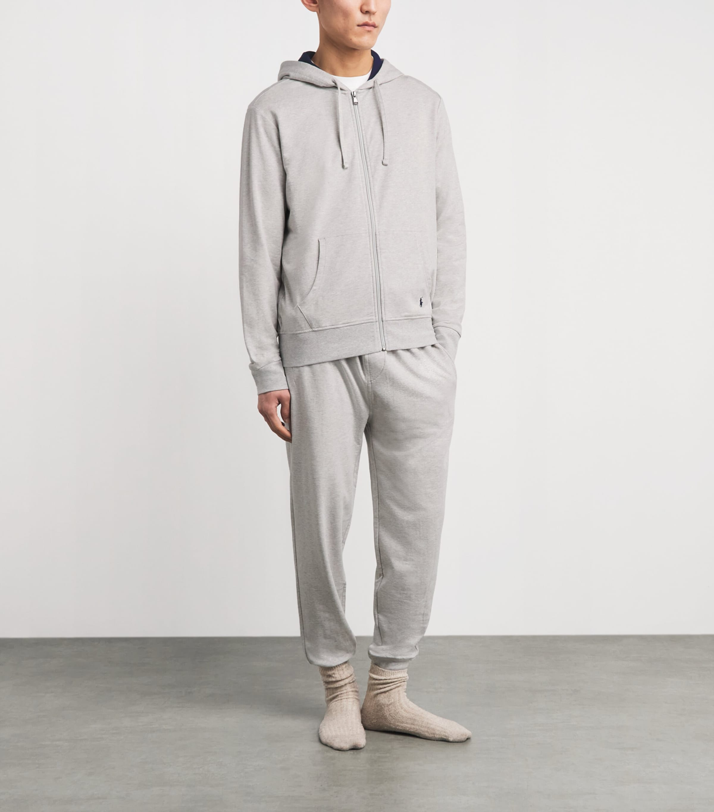 Polo Ralph Lauren Mens Lounge Zip-Up Hoodie Taylor Heather Image 2