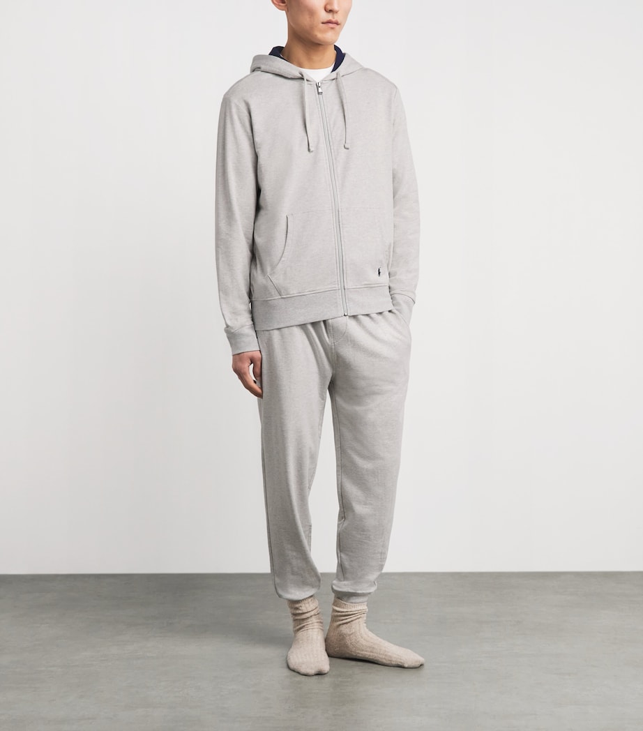 Polo Ralph Lauren Mens Lounge Zip-Up Hoodie Taylor Heather Image 2