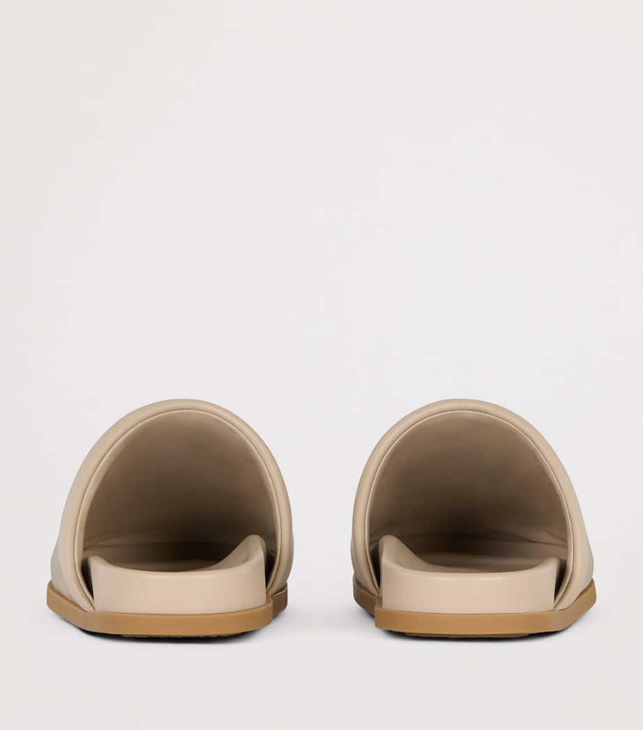 Givenchy Lambskin Logo Slippers Beige Image 5