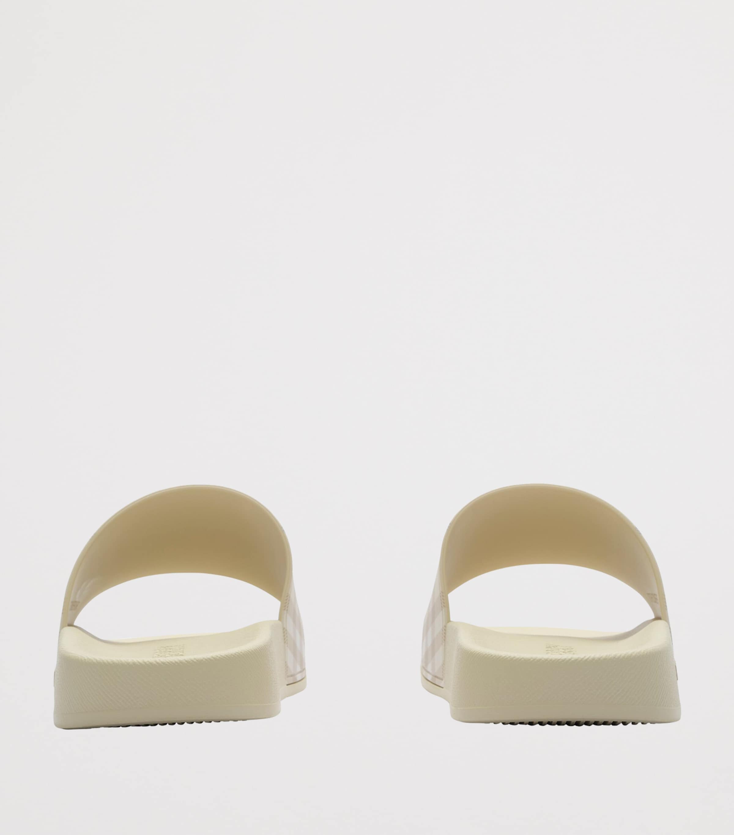 Burberry Check Slides Sesame Beige Ip Chk Image 3