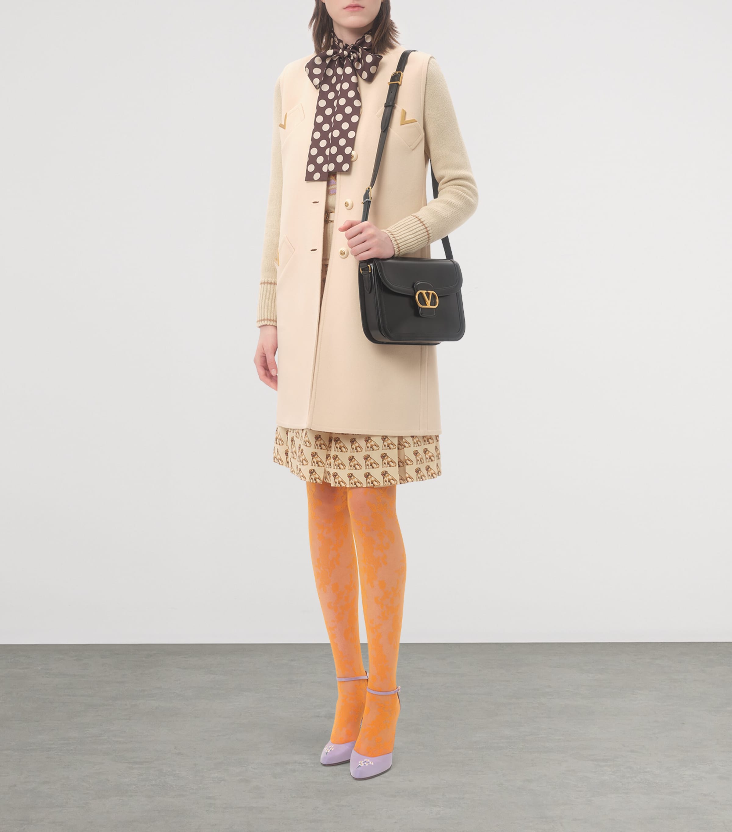 Wool-Cashmere VGold Sleeveless Coat ET5 Image 5