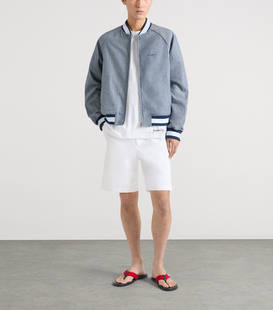 Givenchy Mens Cotton Stripe Bomber Jacket Image 2