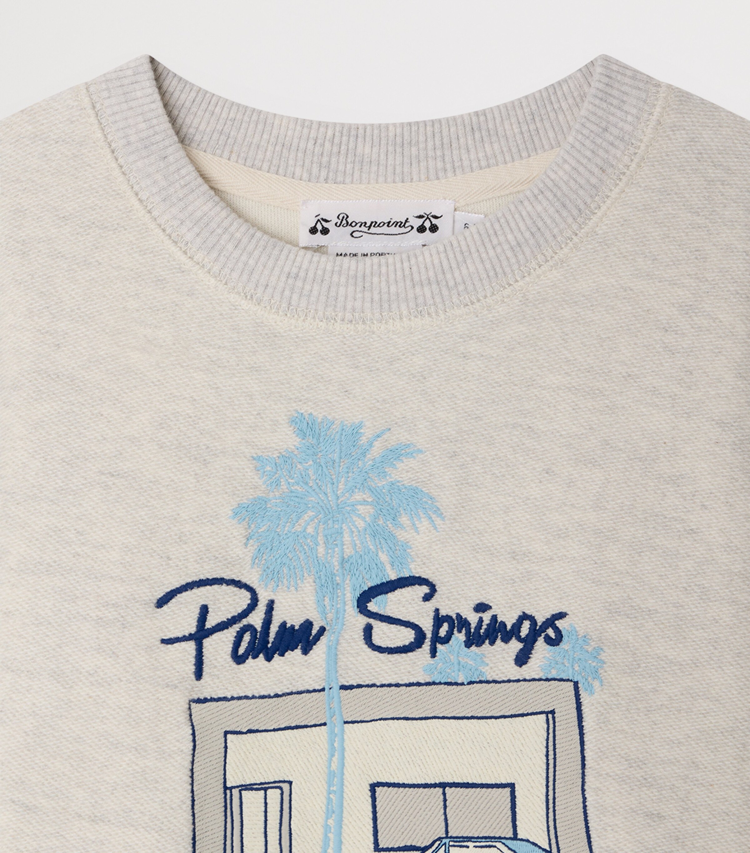 Bonpoint Organic Cotton Tonino Sweatshirt (4-8 Years) Gris Chine Image 3