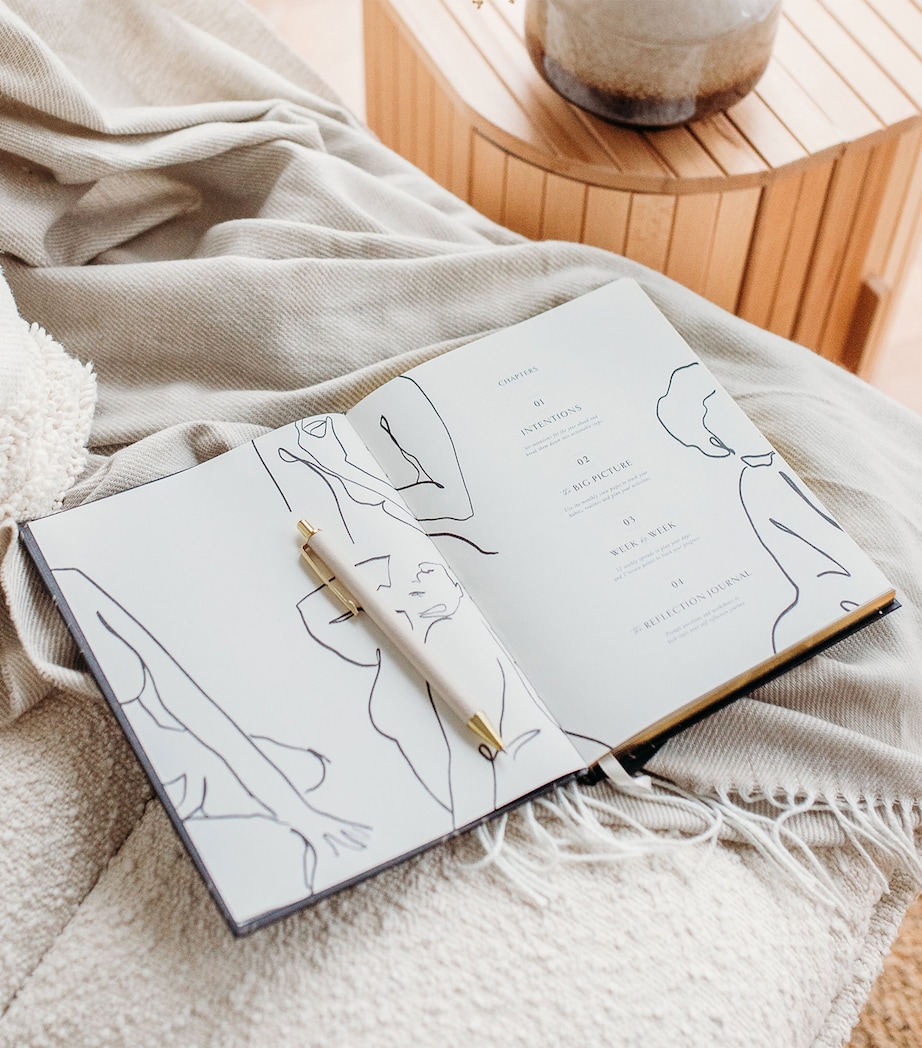 Blush and Gold Body + Soul Wellness Journal & Planner Ivory/beige, Gold Image 5