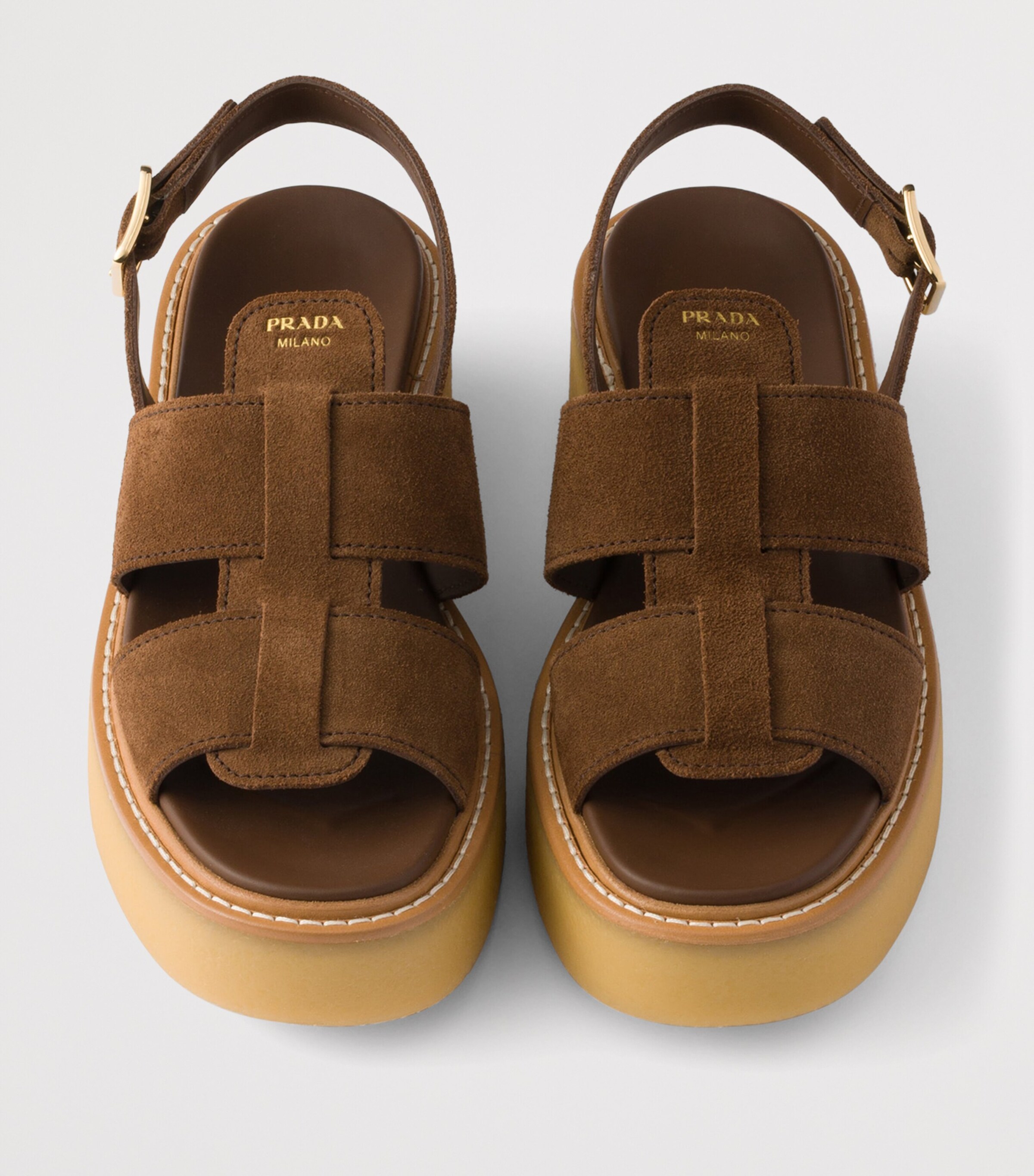 Prada Suede Platform Sandals 55 Image 3