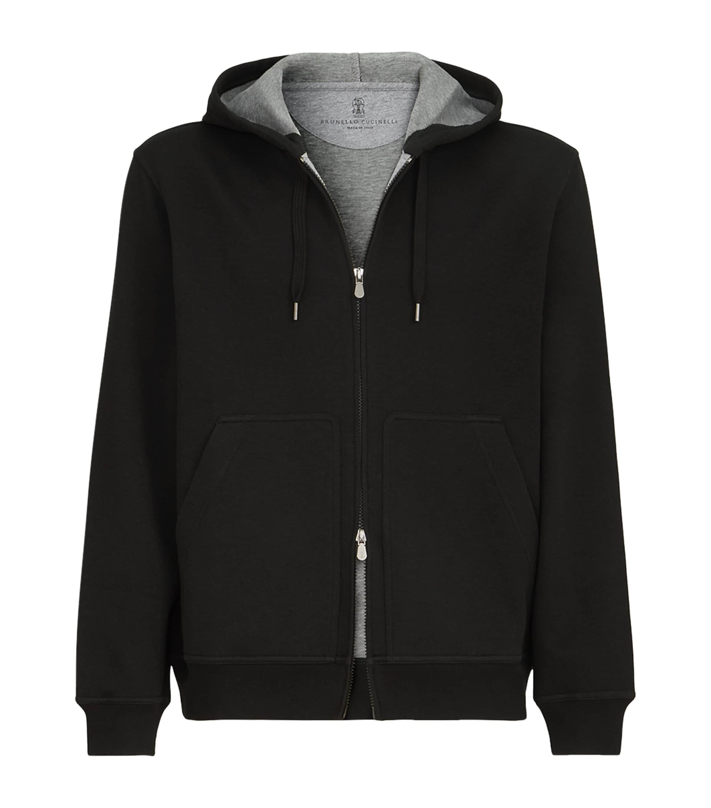 Brunello Cucinelli Mens Cotton-Cashmere-Silk Hoodie Image 1