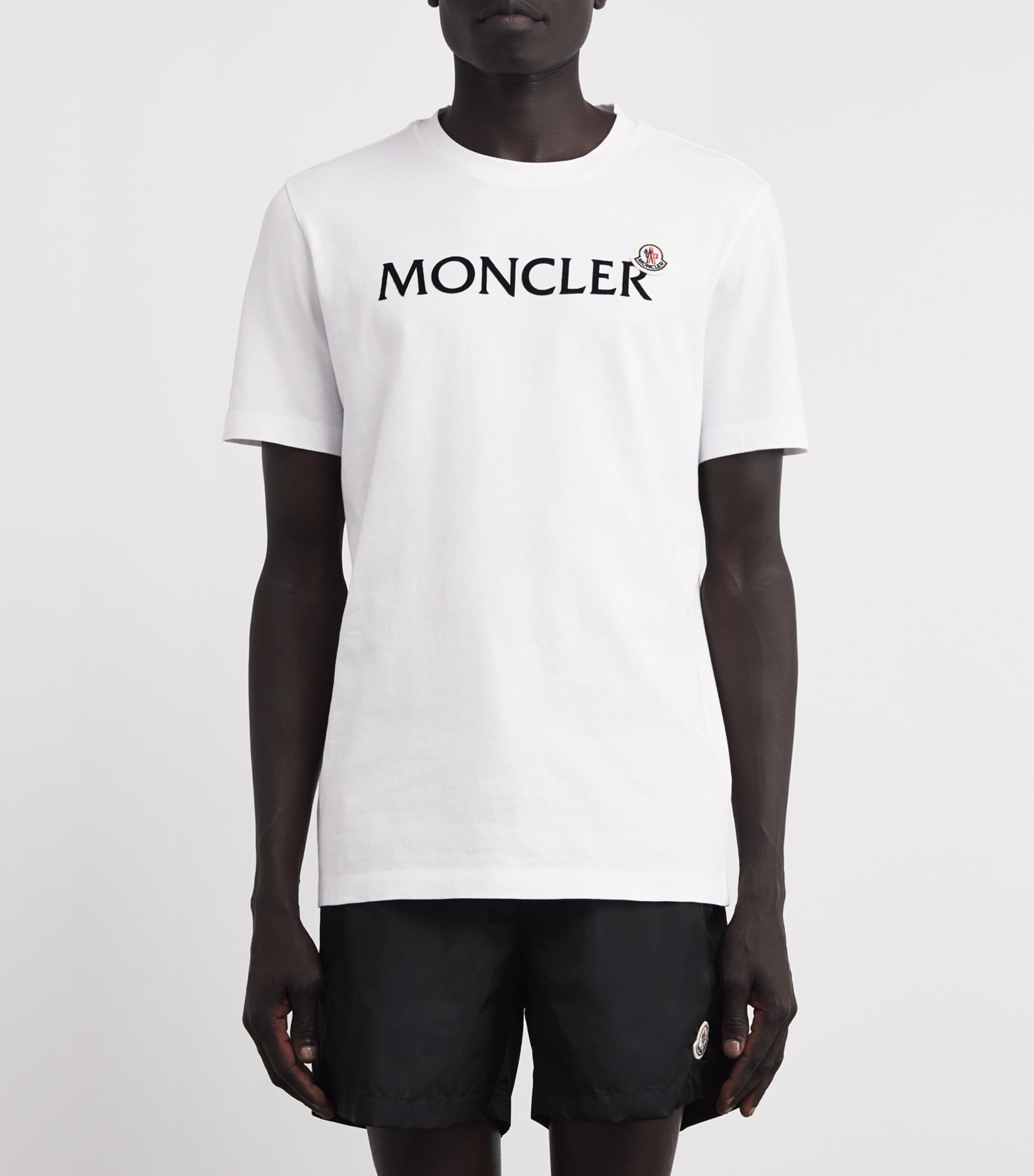 Moncler Cotton Flocked Logo T-Shirt | Harrods US