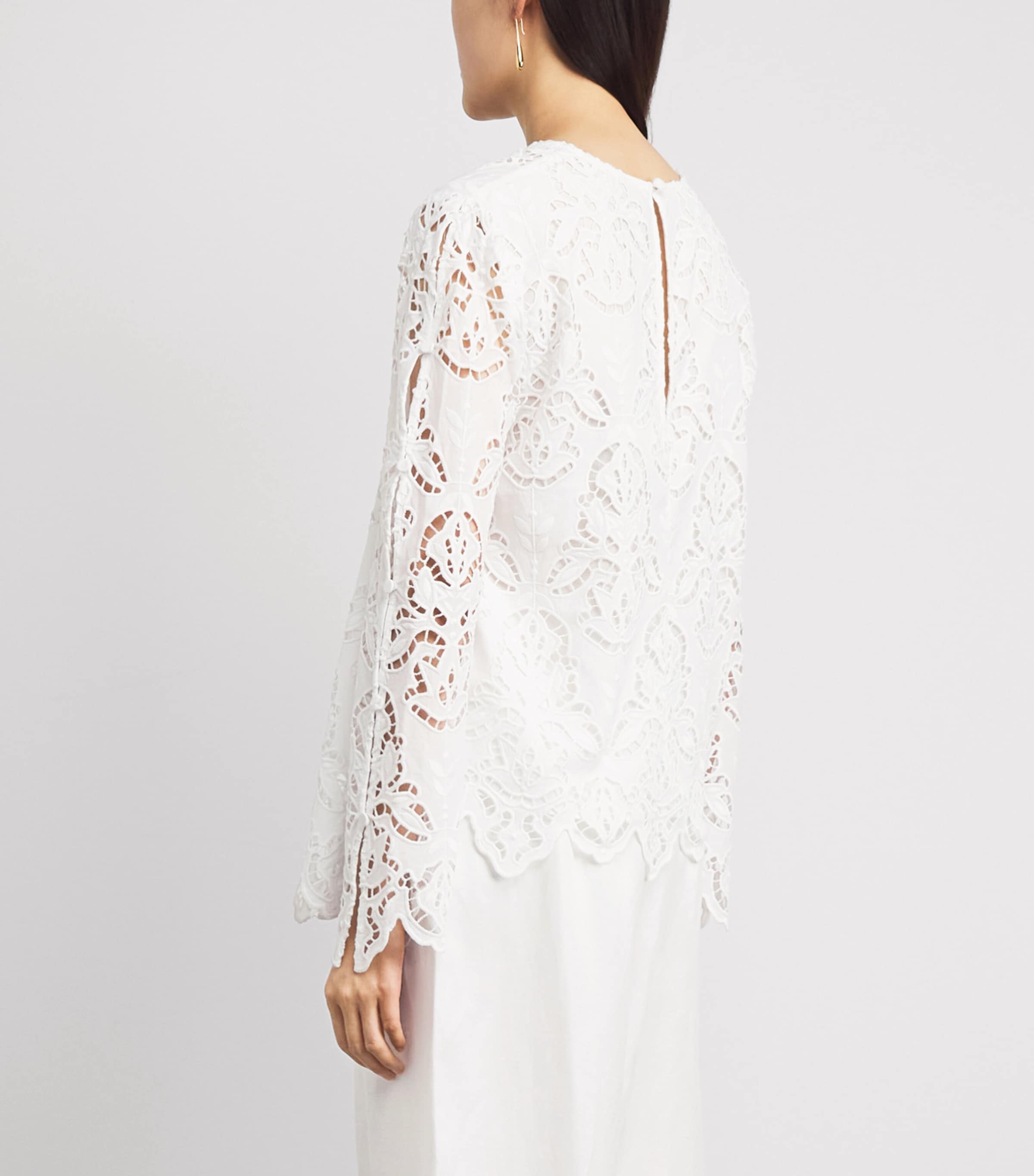 Toccin Womens Cotton Broderie Anglaise Halina Blouse Optic Image 5