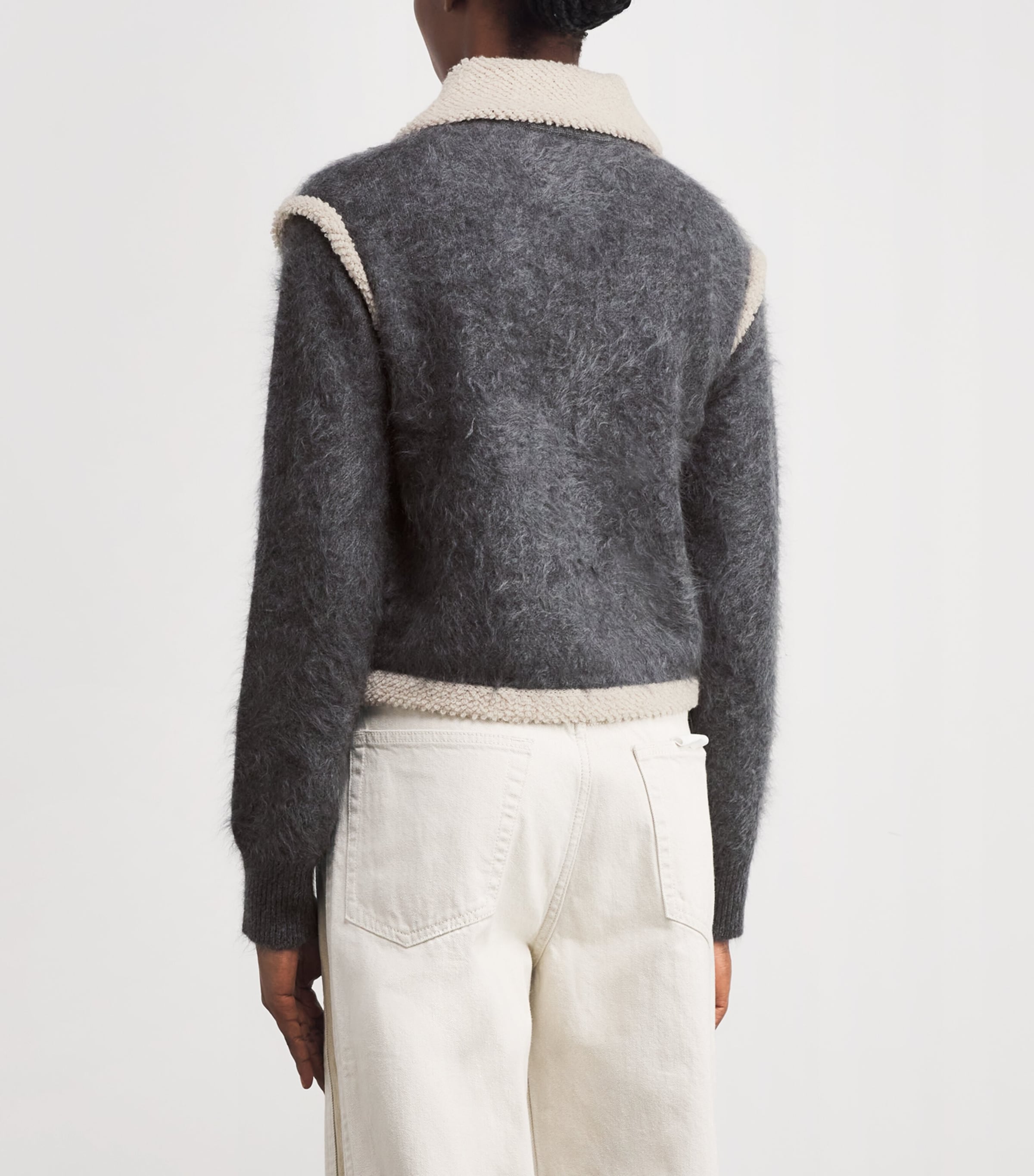 Cashmere Grizzly Frankie Jacket CHARCOAL/OATMEAL Image 4