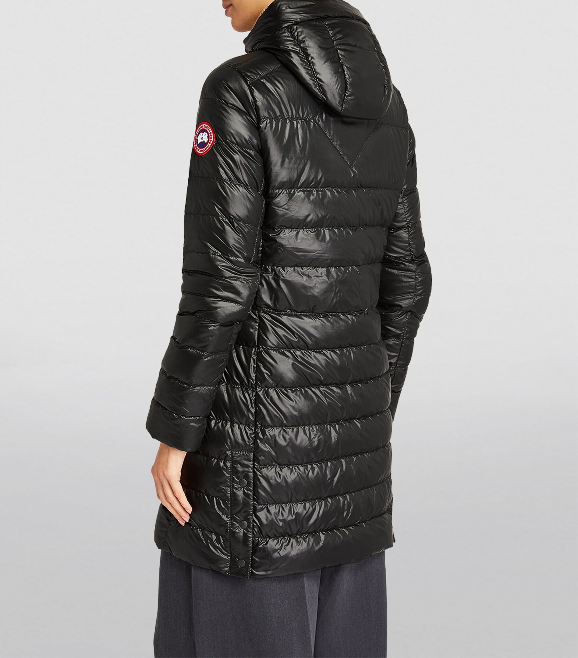 Canada Goose Womens Down-Filled Hooded Cypress Jacket Black Image 5