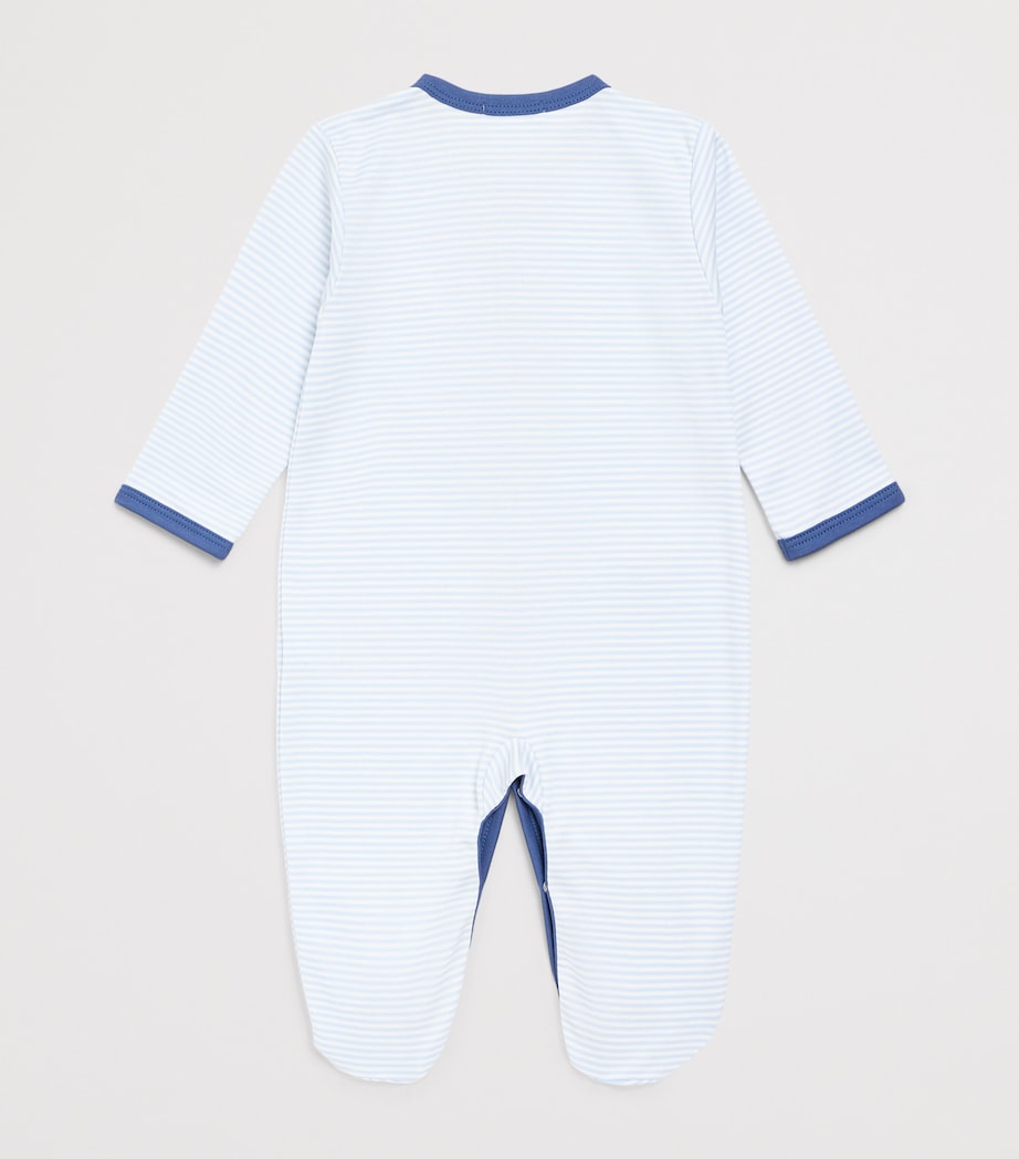 Kissy Kissy Pima Cotton Stripe All-In-One (9 Months) Light Blue Image 2