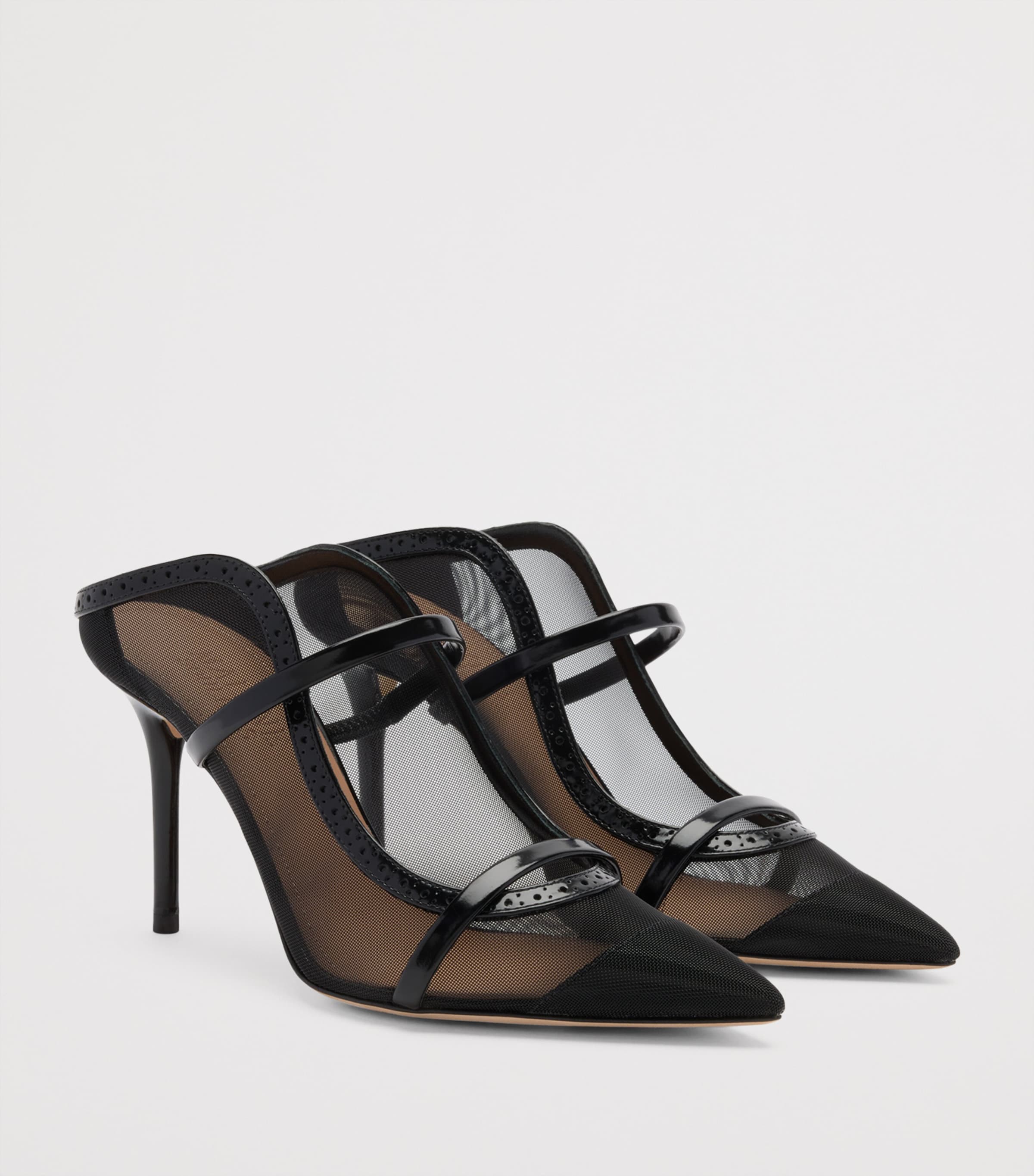 Mesh Maureen Heeled Mules 85 BLACK Image 3