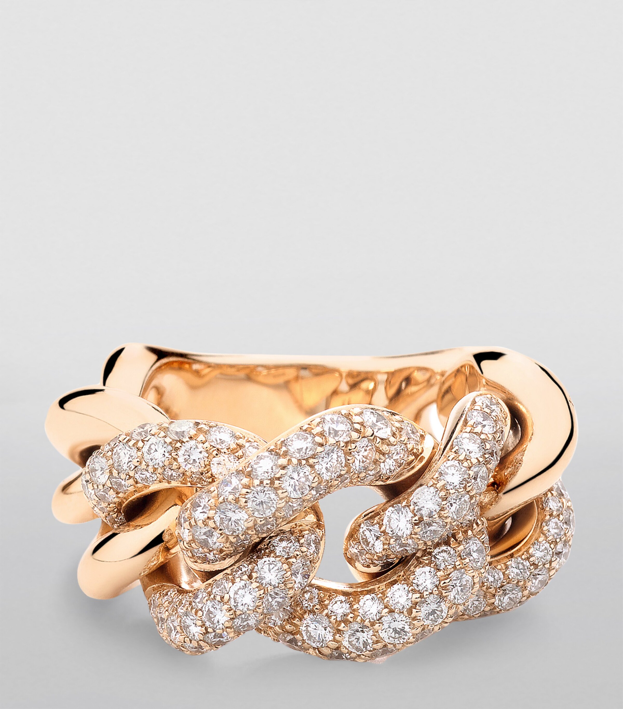 Rose Gold and Diamond Catene Ring DB000 Image 2